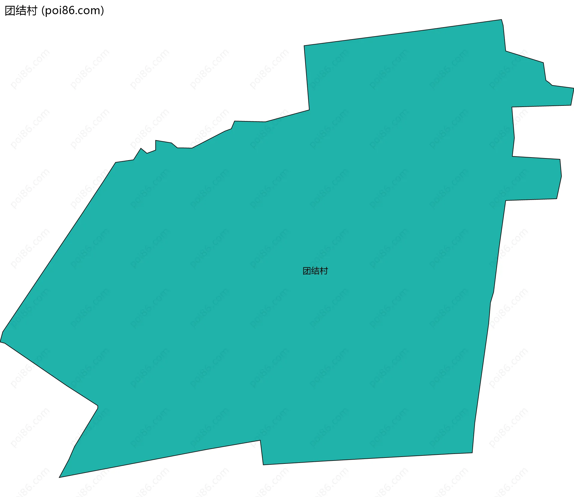 团结村边界地图