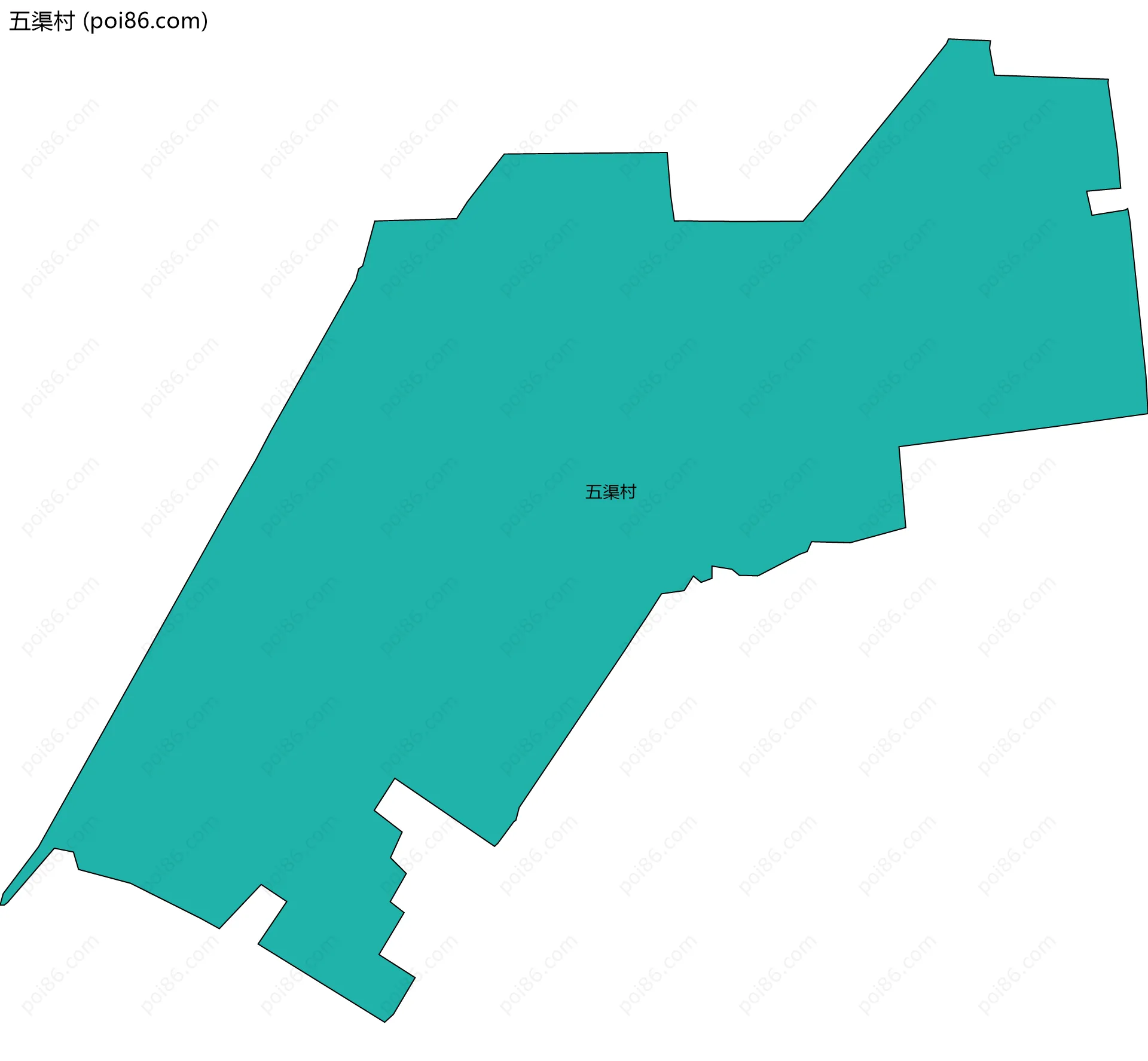 五渠村边界地图