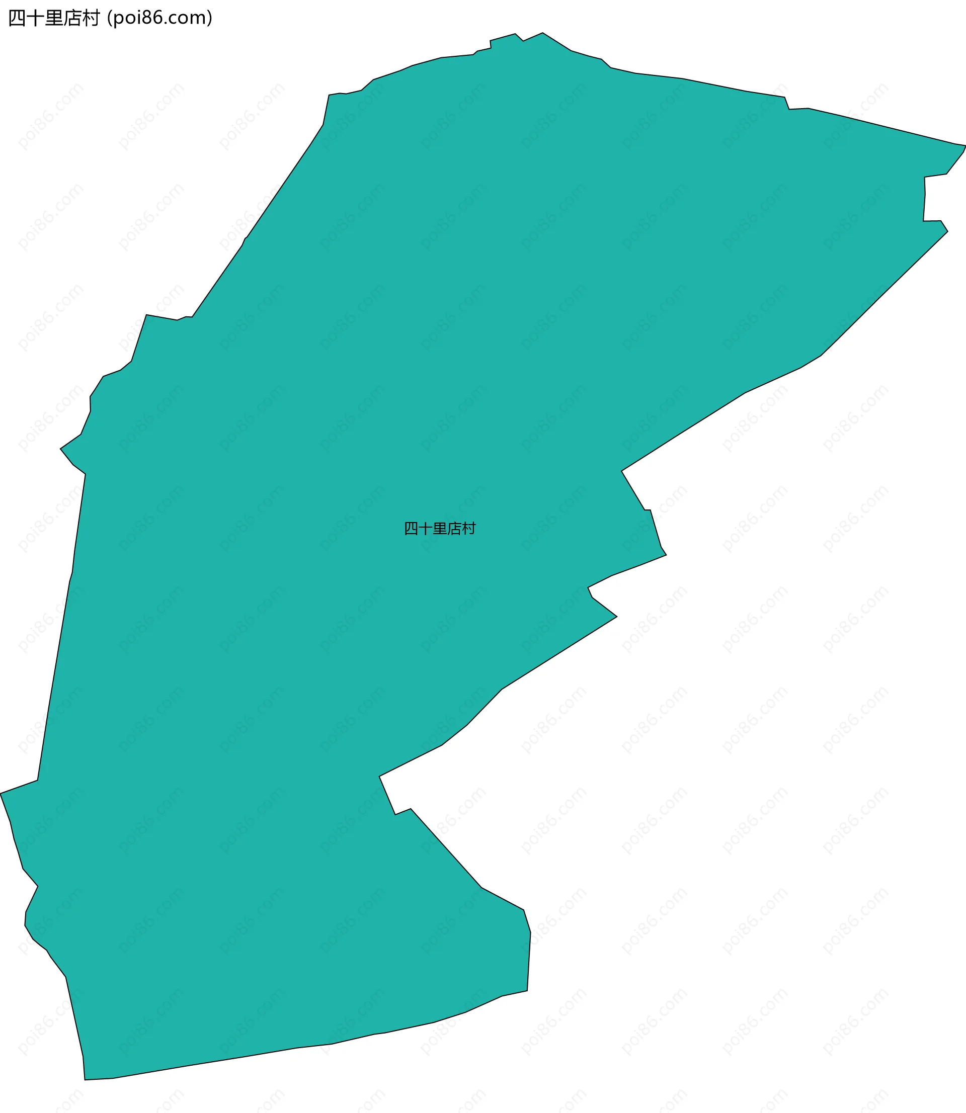 四十里店村边界地图
