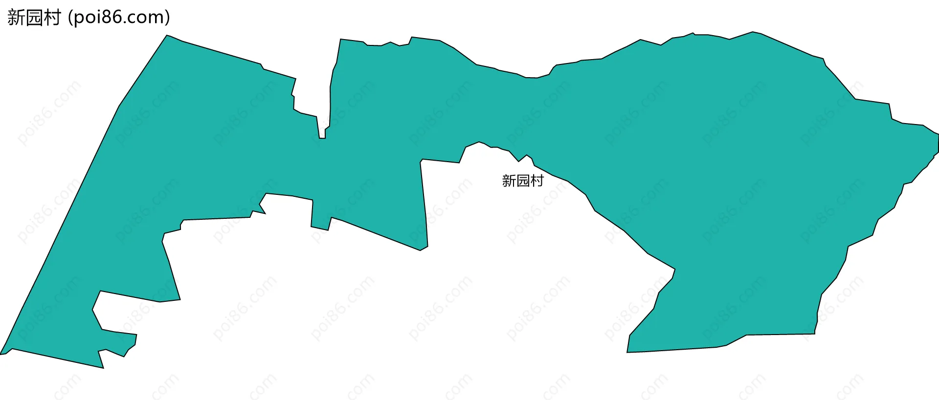 新园村边界地图