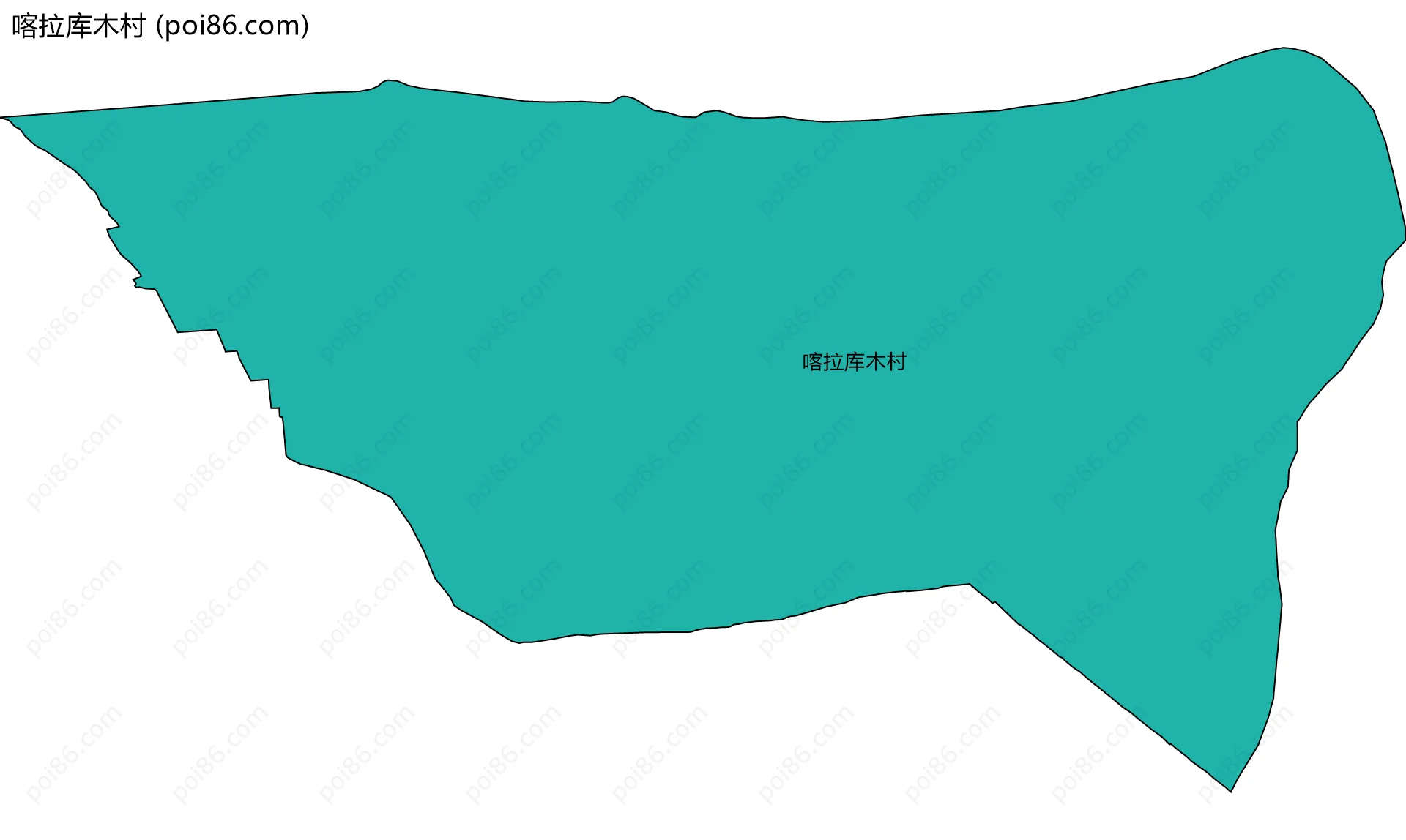 喀拉库木村边界地图