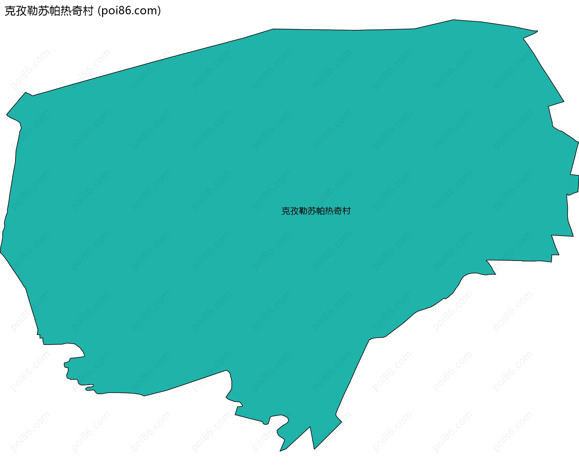 克孜勒苏帕热奇村边界地图