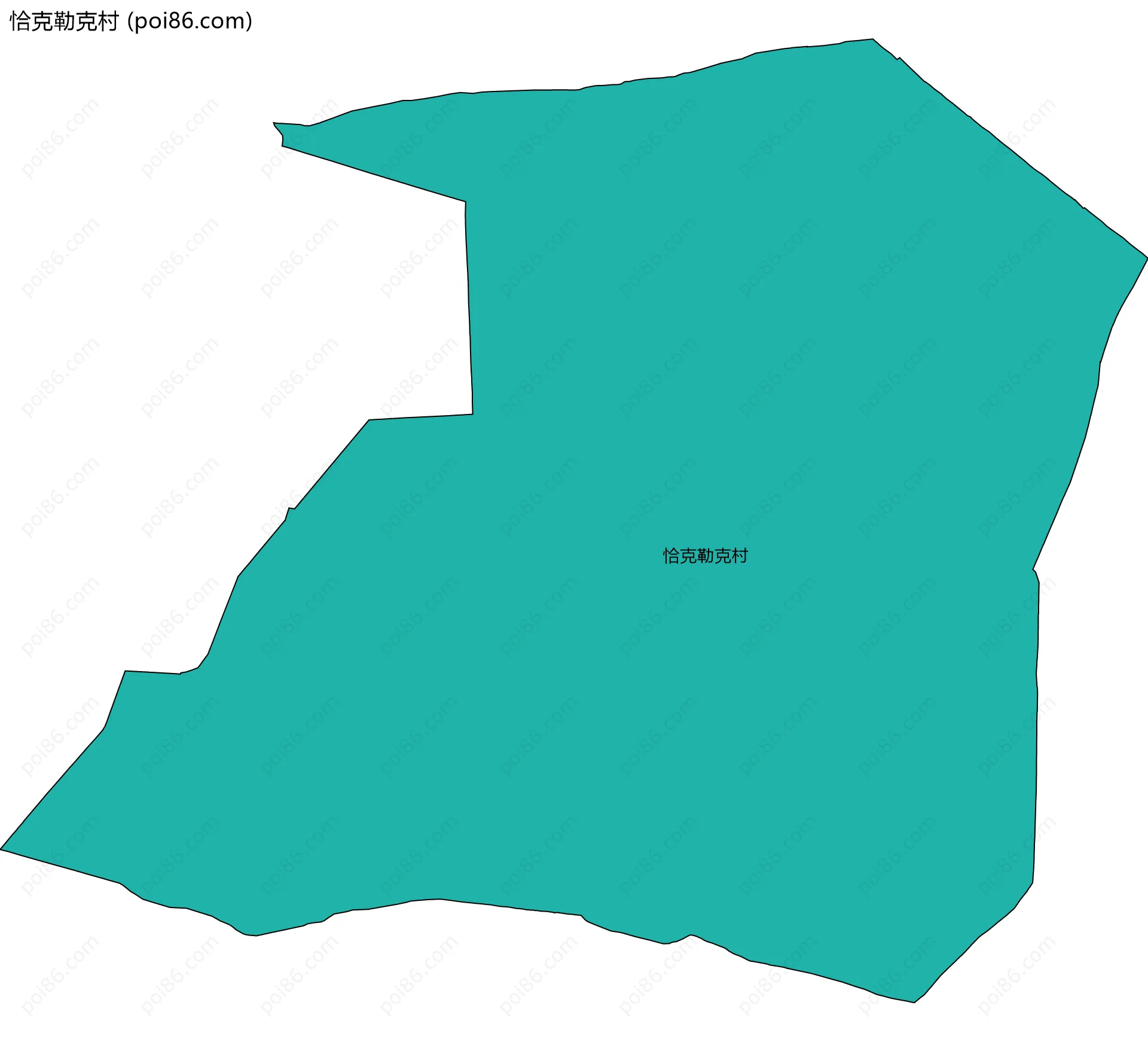 恰克勒克村边界地图