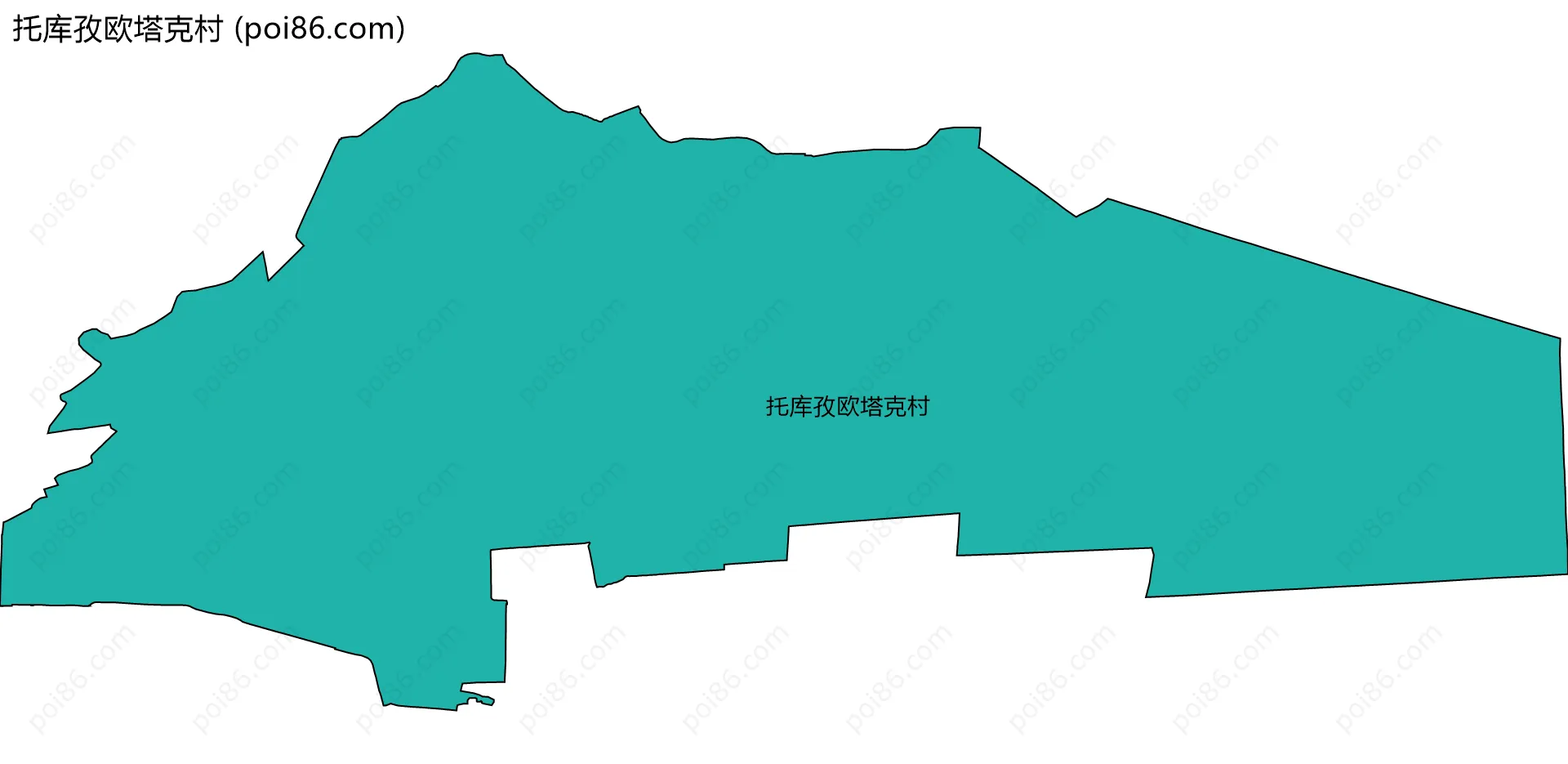 托库孜欧塔克村边界地图