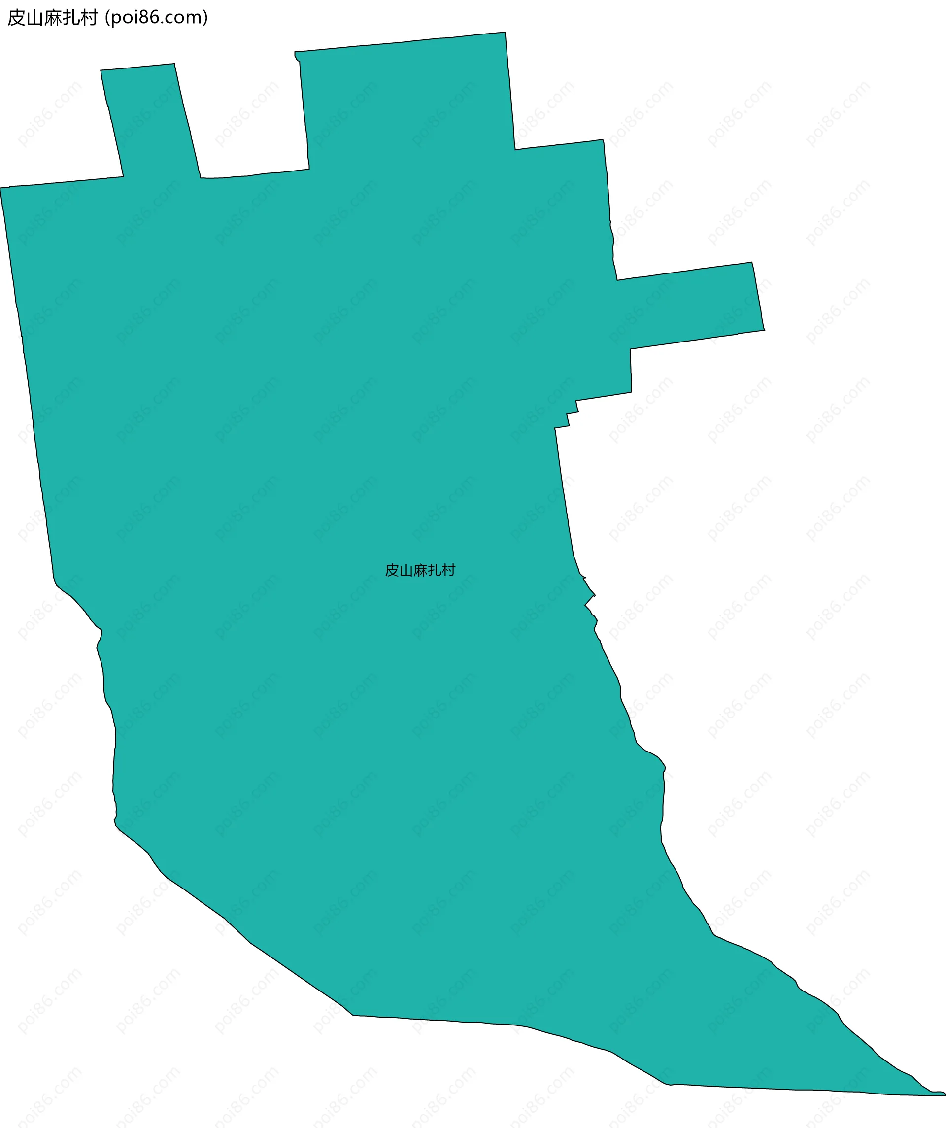 皮山麻扎村边界地图