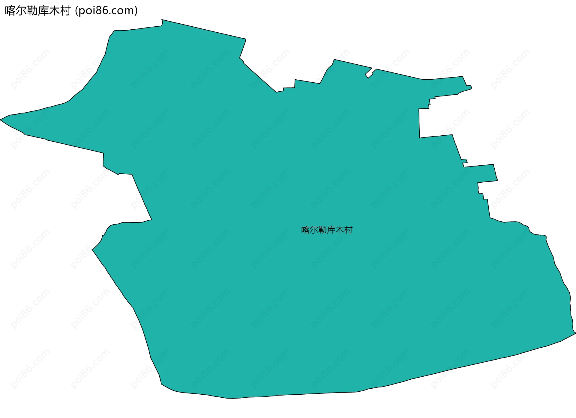 喀尔勒库木村边界地图