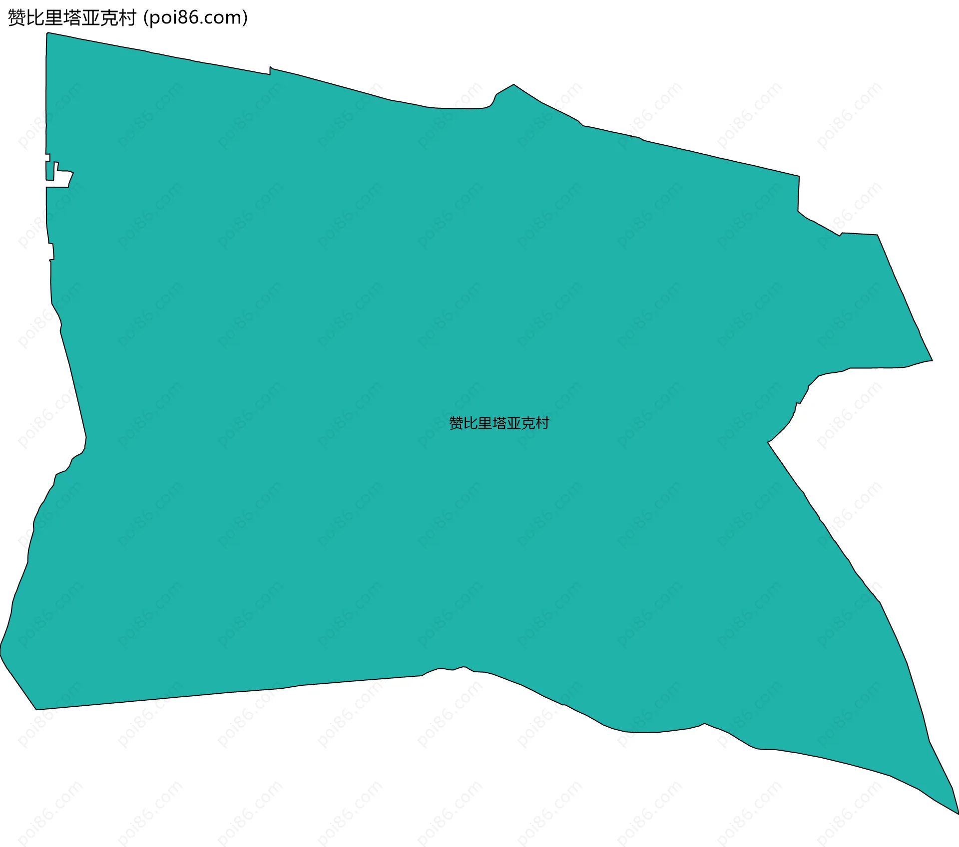 赞比里塔亚克村边界地图