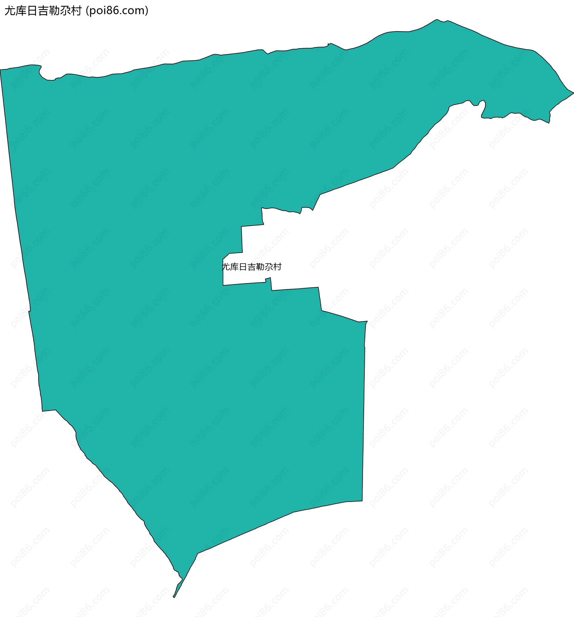 尤库日吉勒尕村边界地图