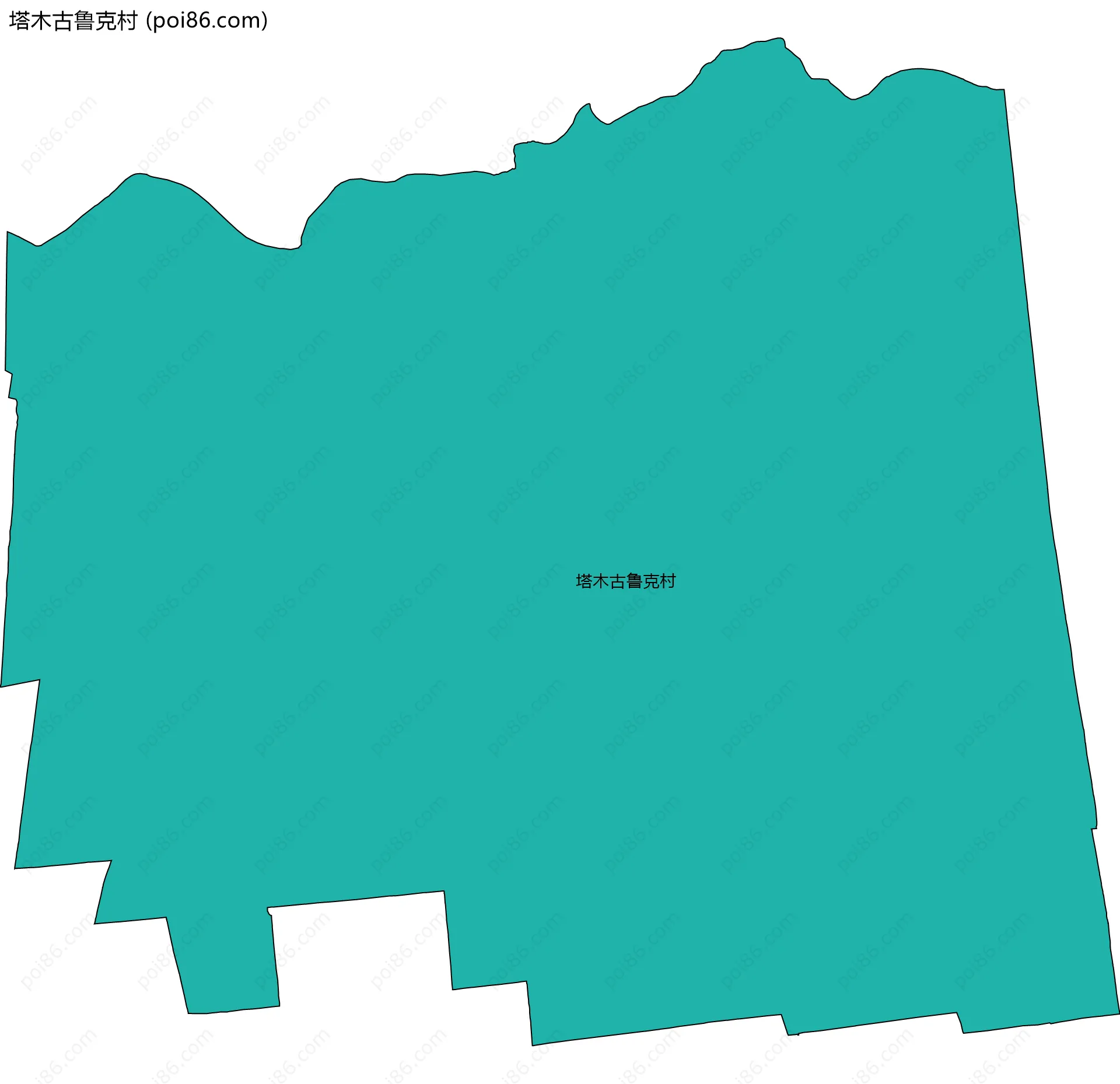 塔木古鲁克村边界地图