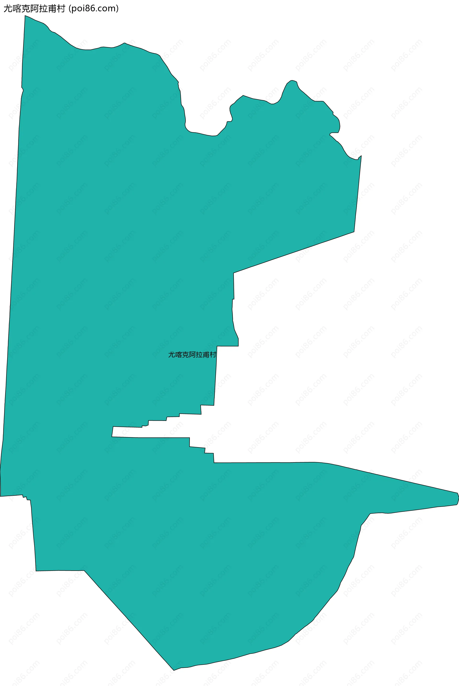 尤喀克阿拉甫村边界地图