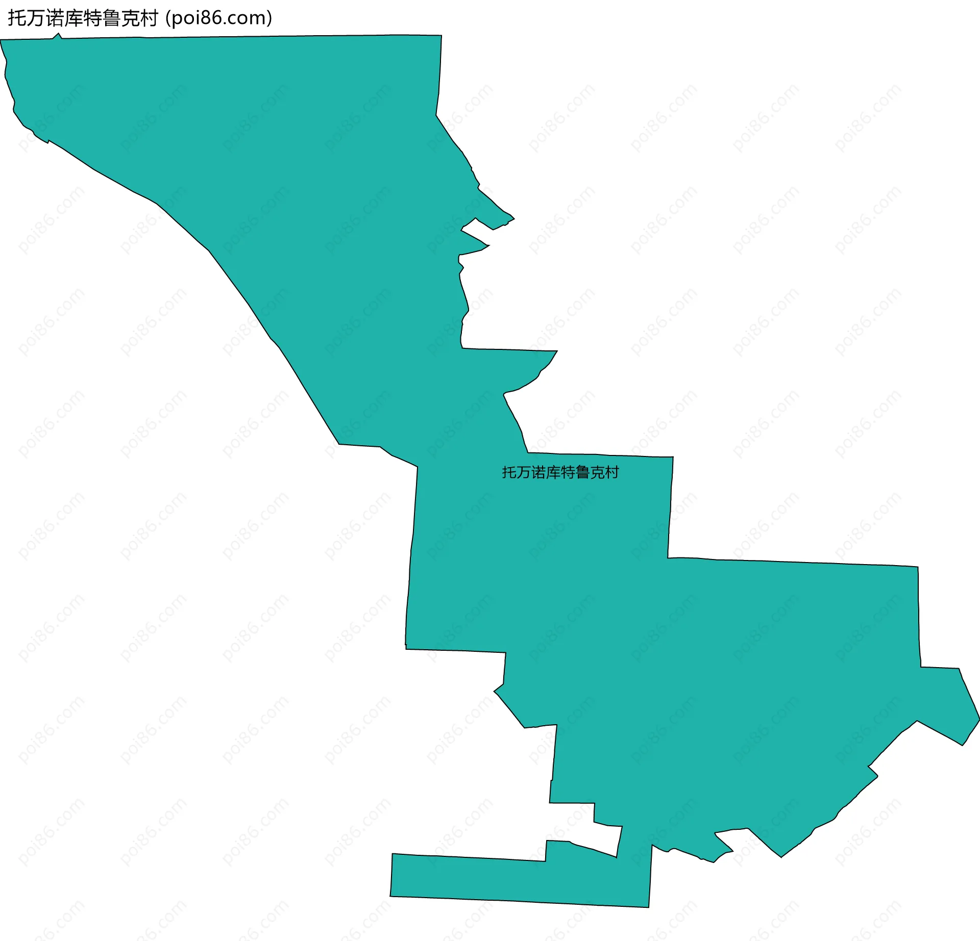 托万诺库特鲁克村边界地图