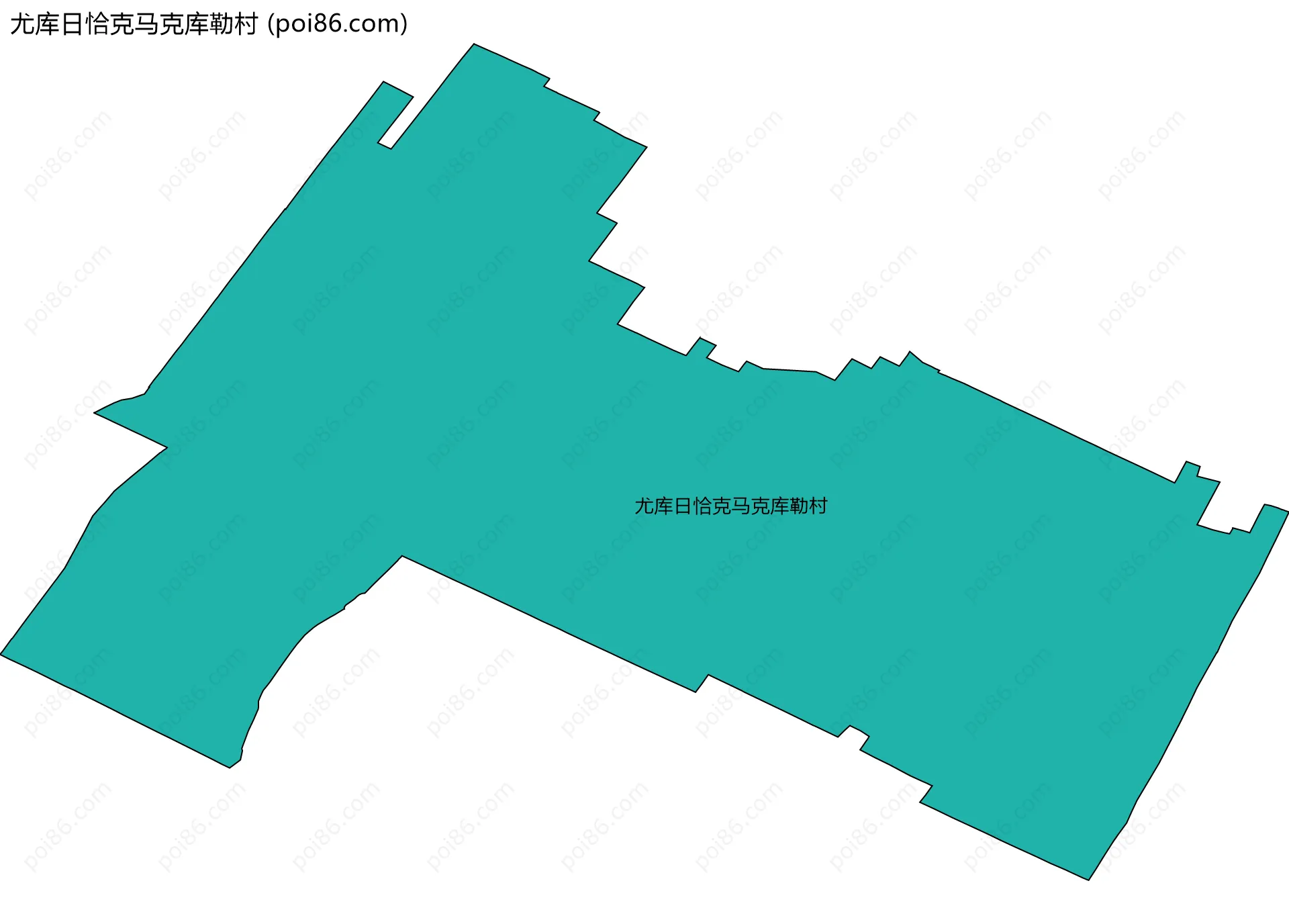 尤库日恰克马克库勒村边界地图