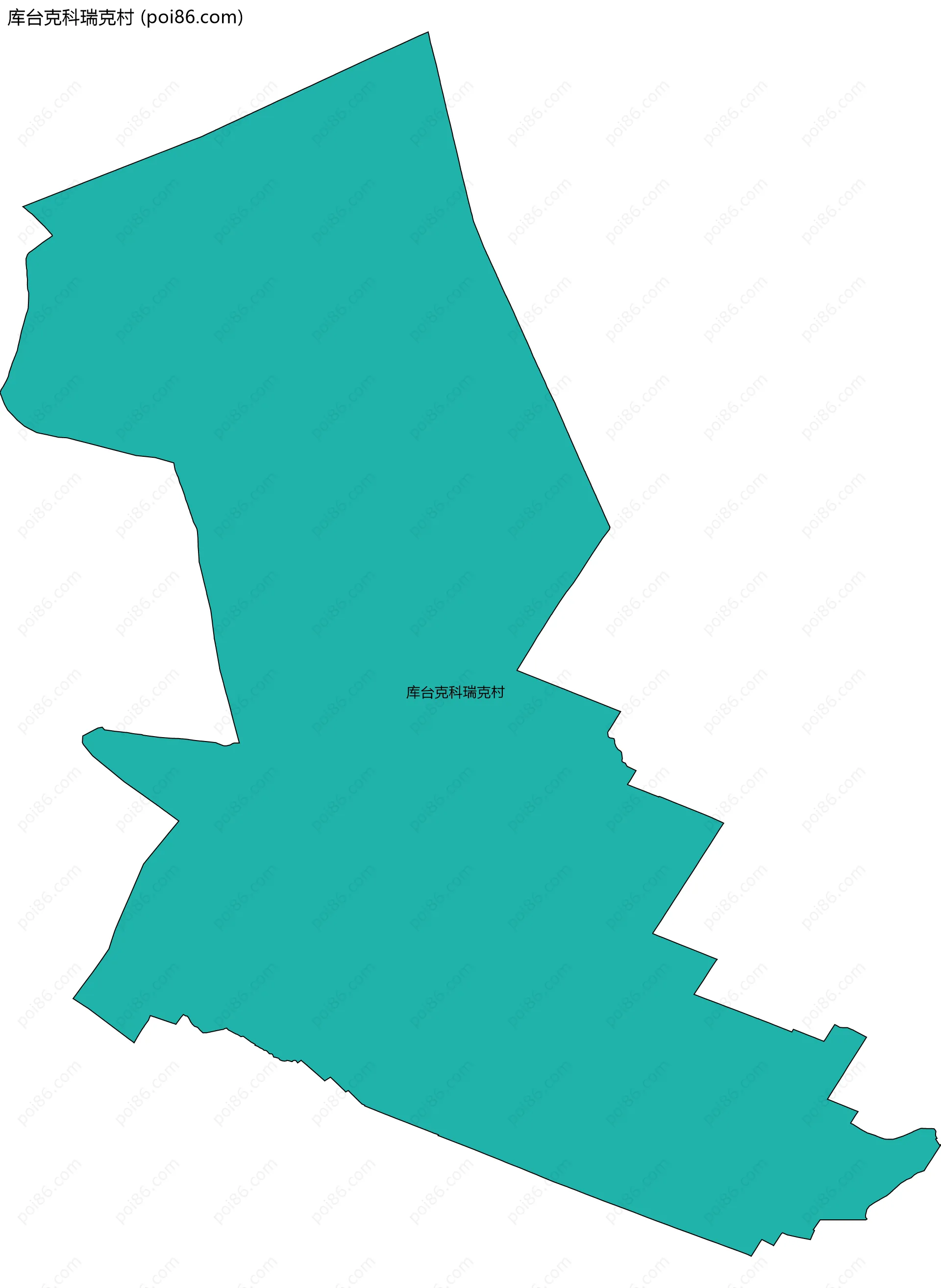 库台克科瑞克村边界地图