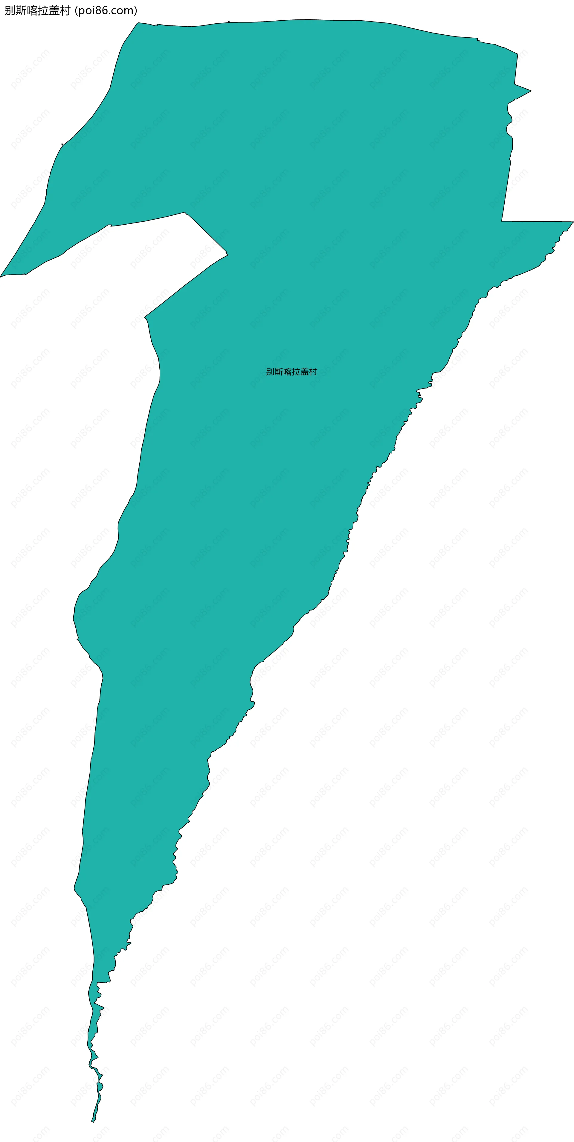 别斯喀拉盖村边界地图