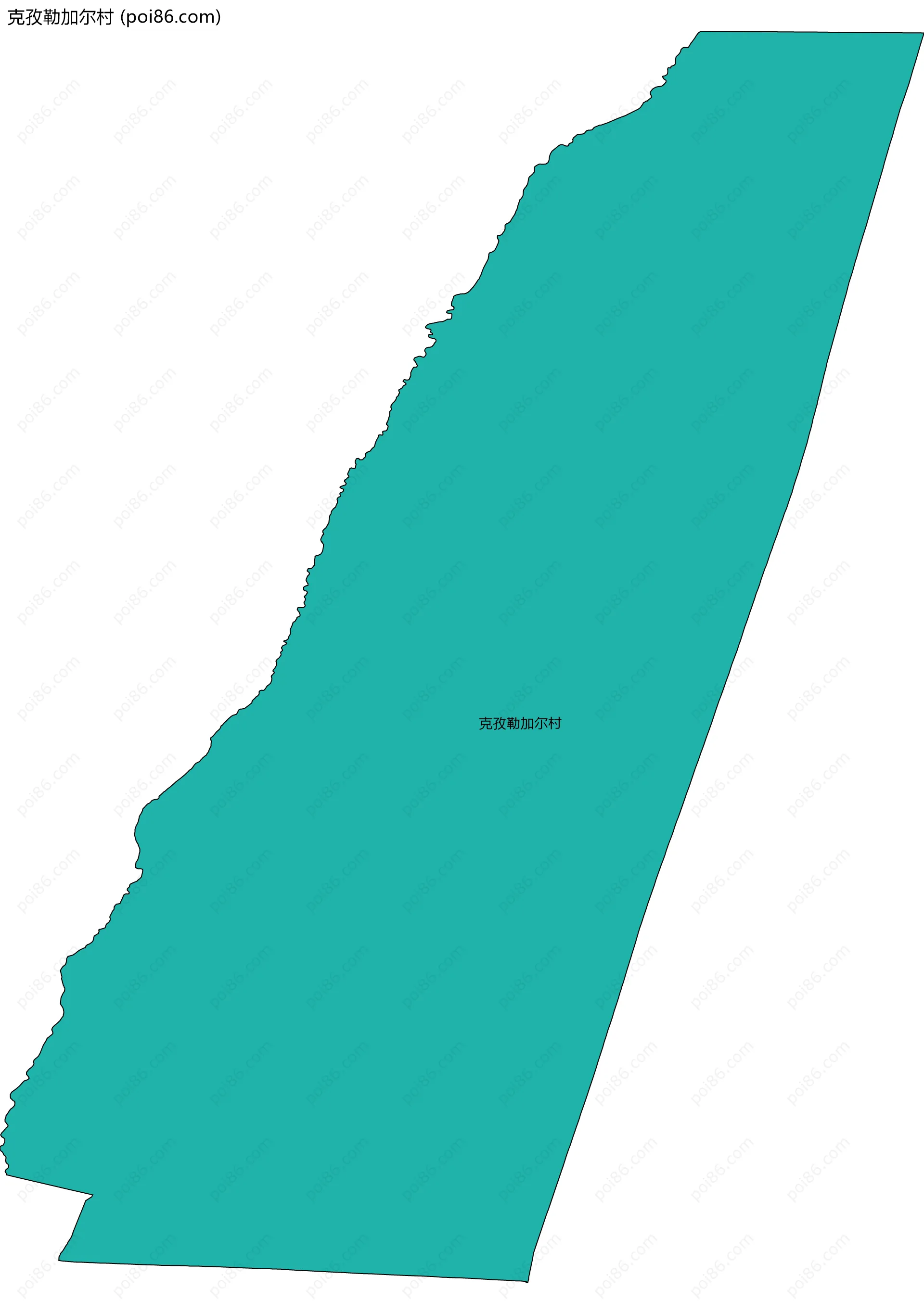 克孜勒加尔村边界地图