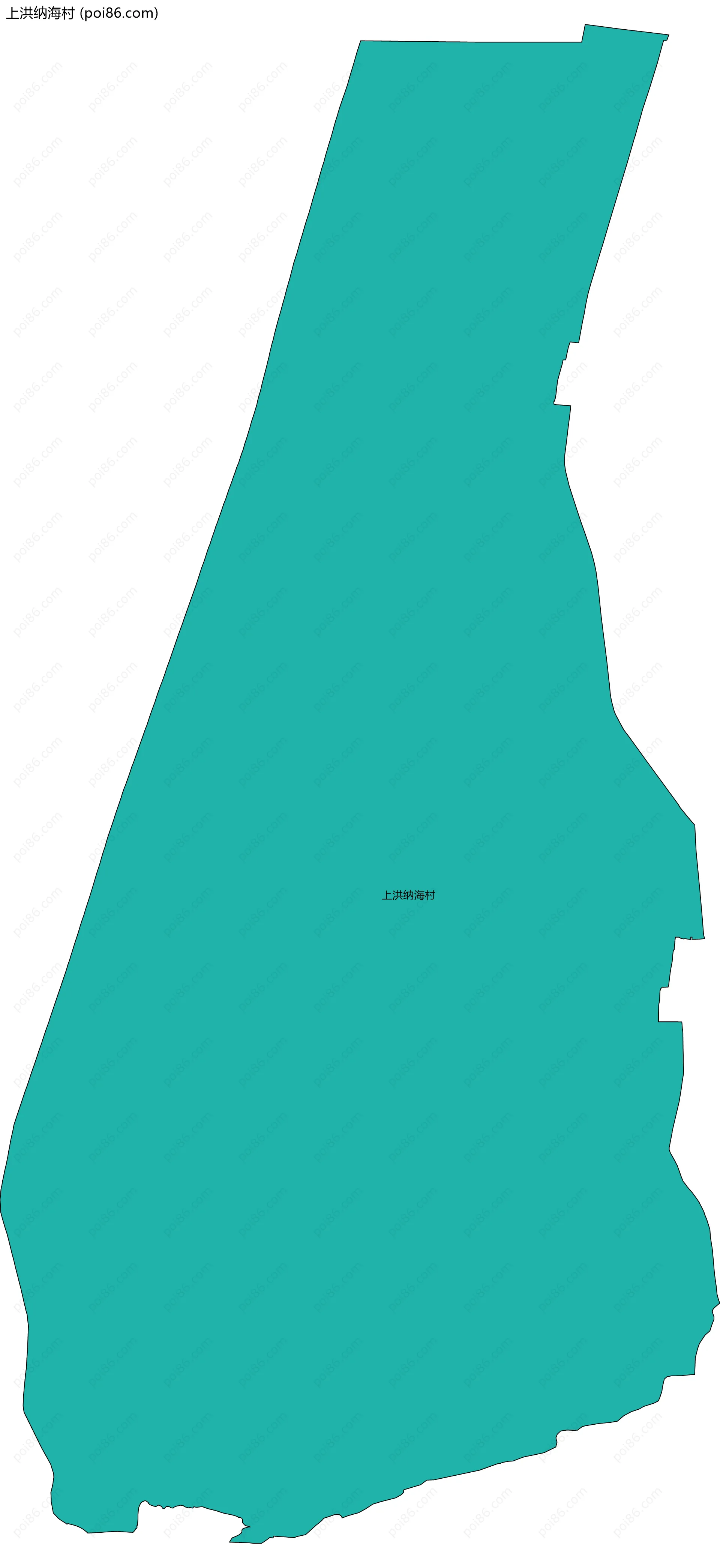 上洪纳海村边界地图
