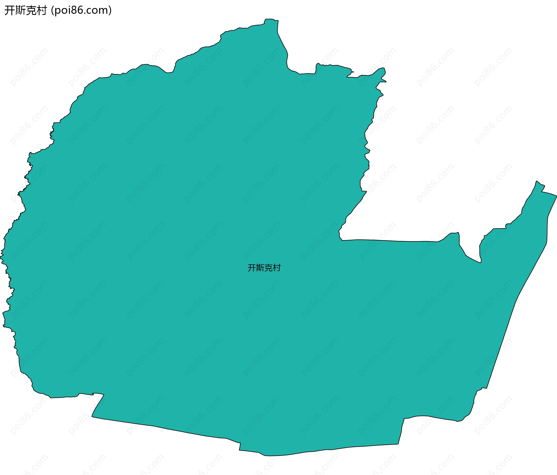 开斯克村边界地图