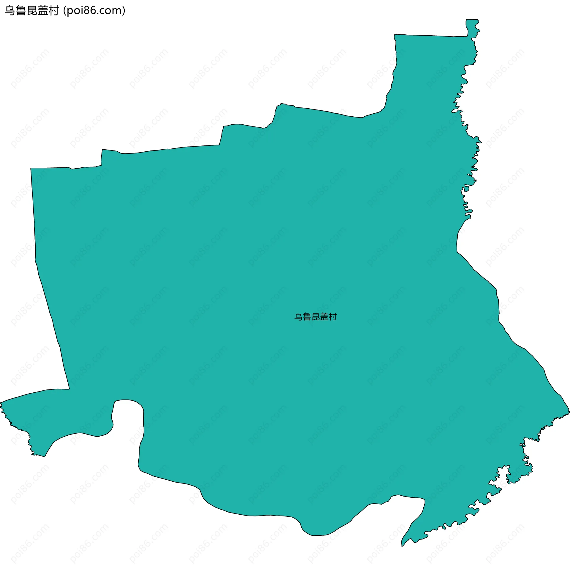 乌鲁昆盖村边界地图