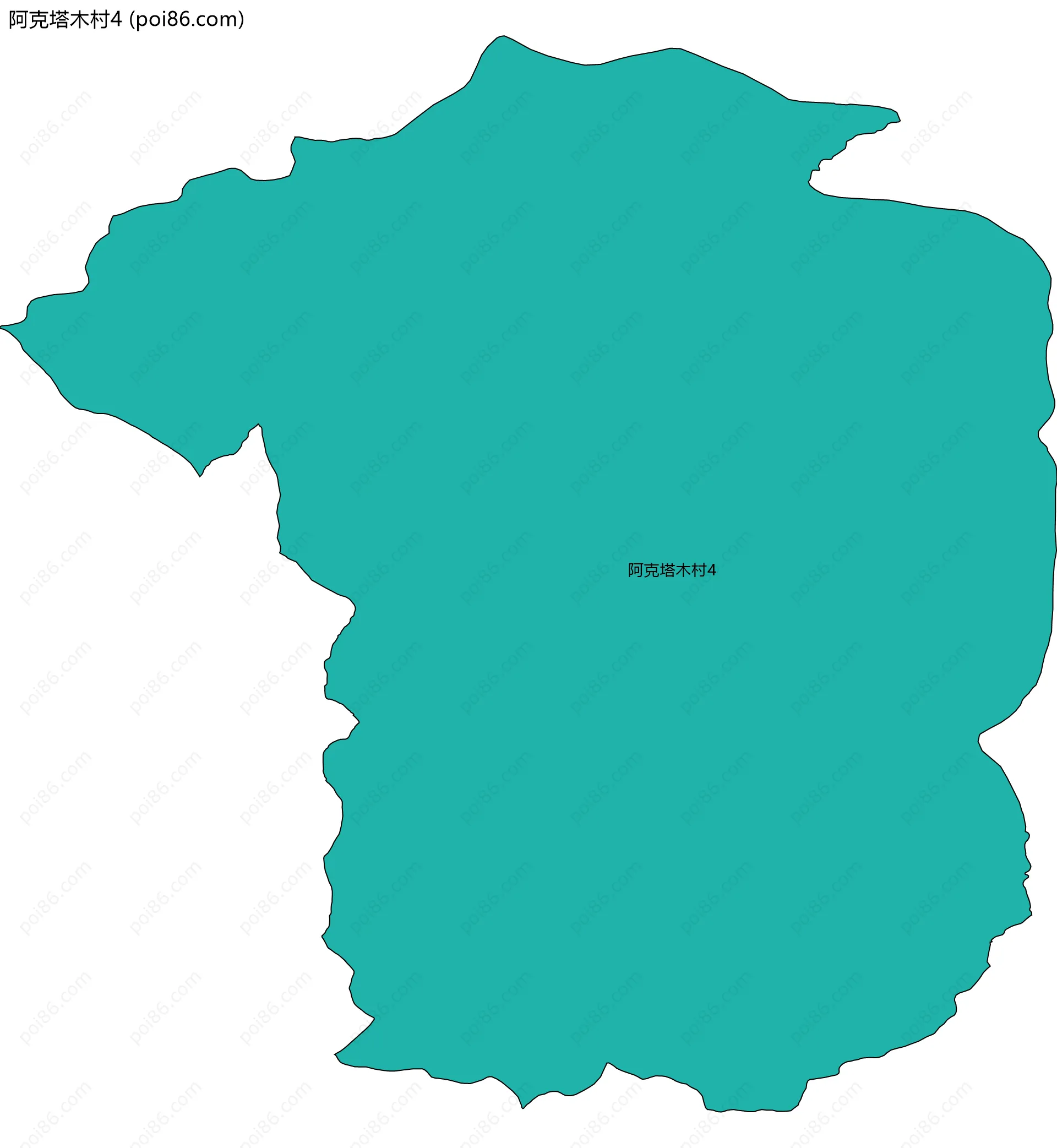 阿克塔木村4边界地图