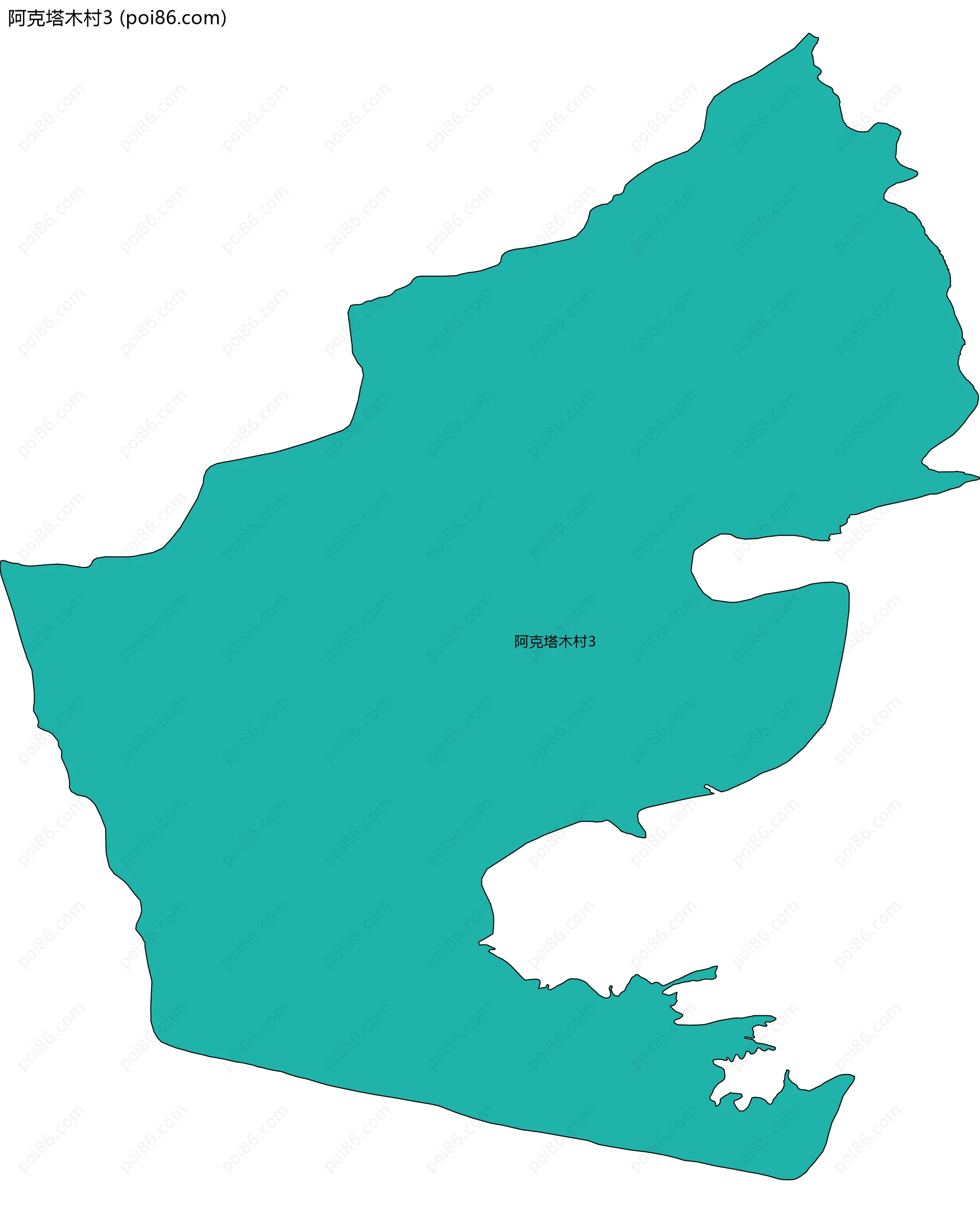 阿克塔木村3边界地图