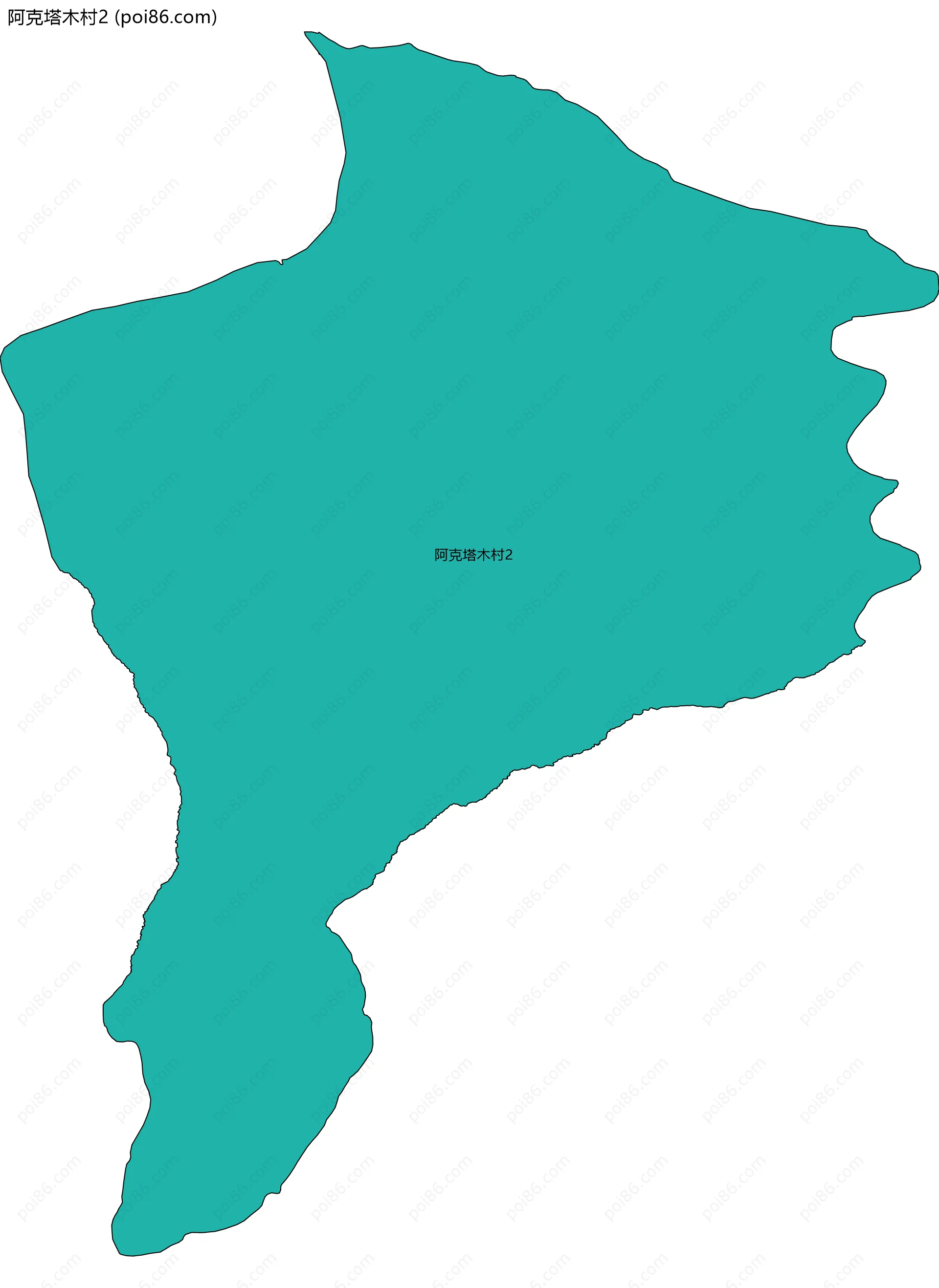 阿克塔木村2边界地图