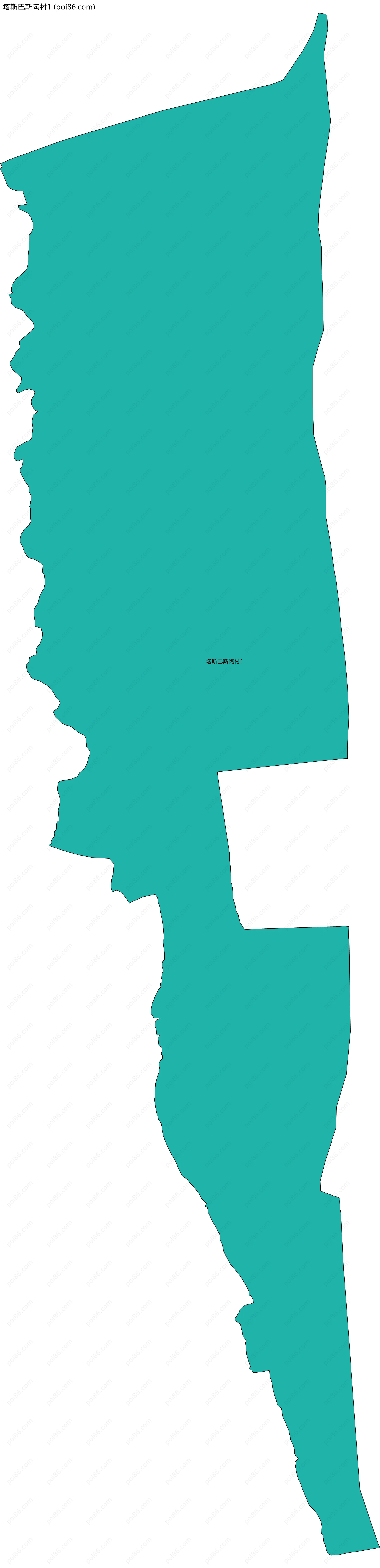 塔斯巴斯陶村1边界地图