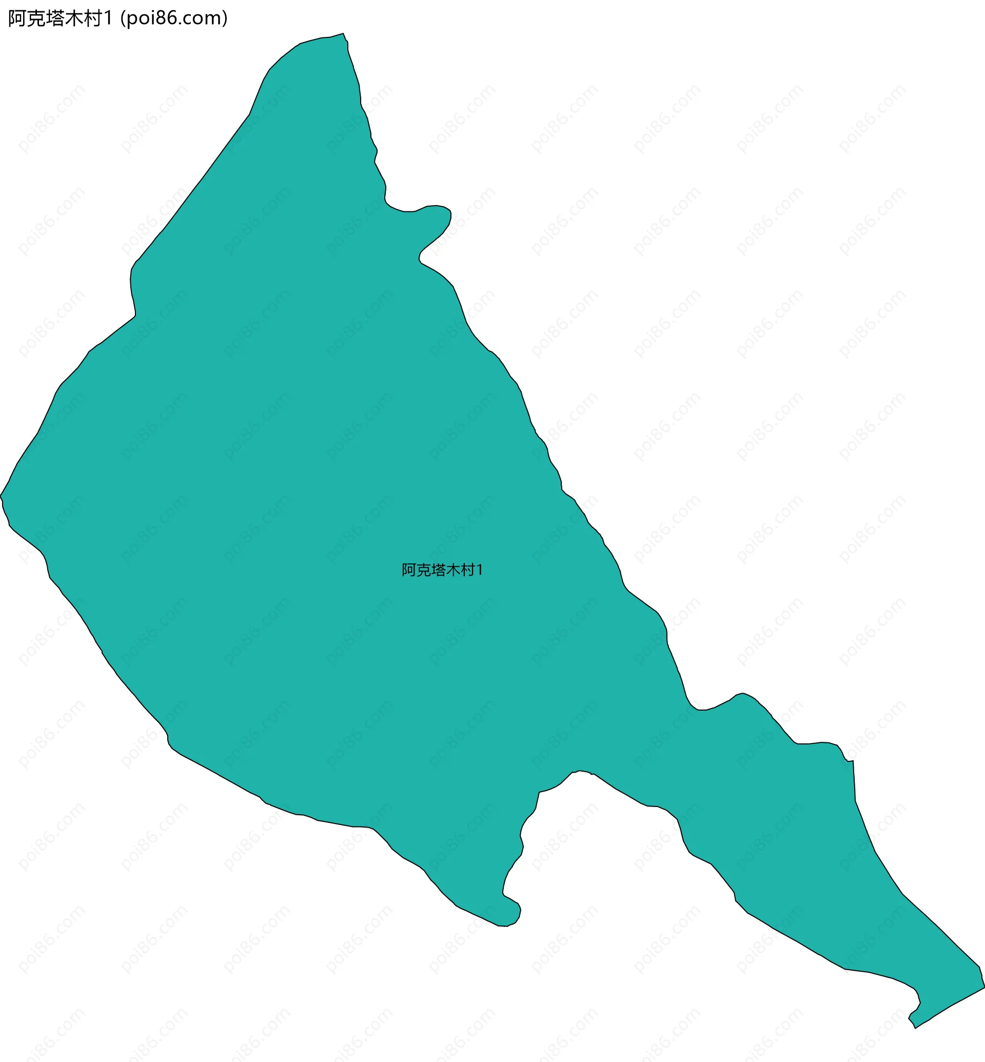 阿克塔木村1边界地图