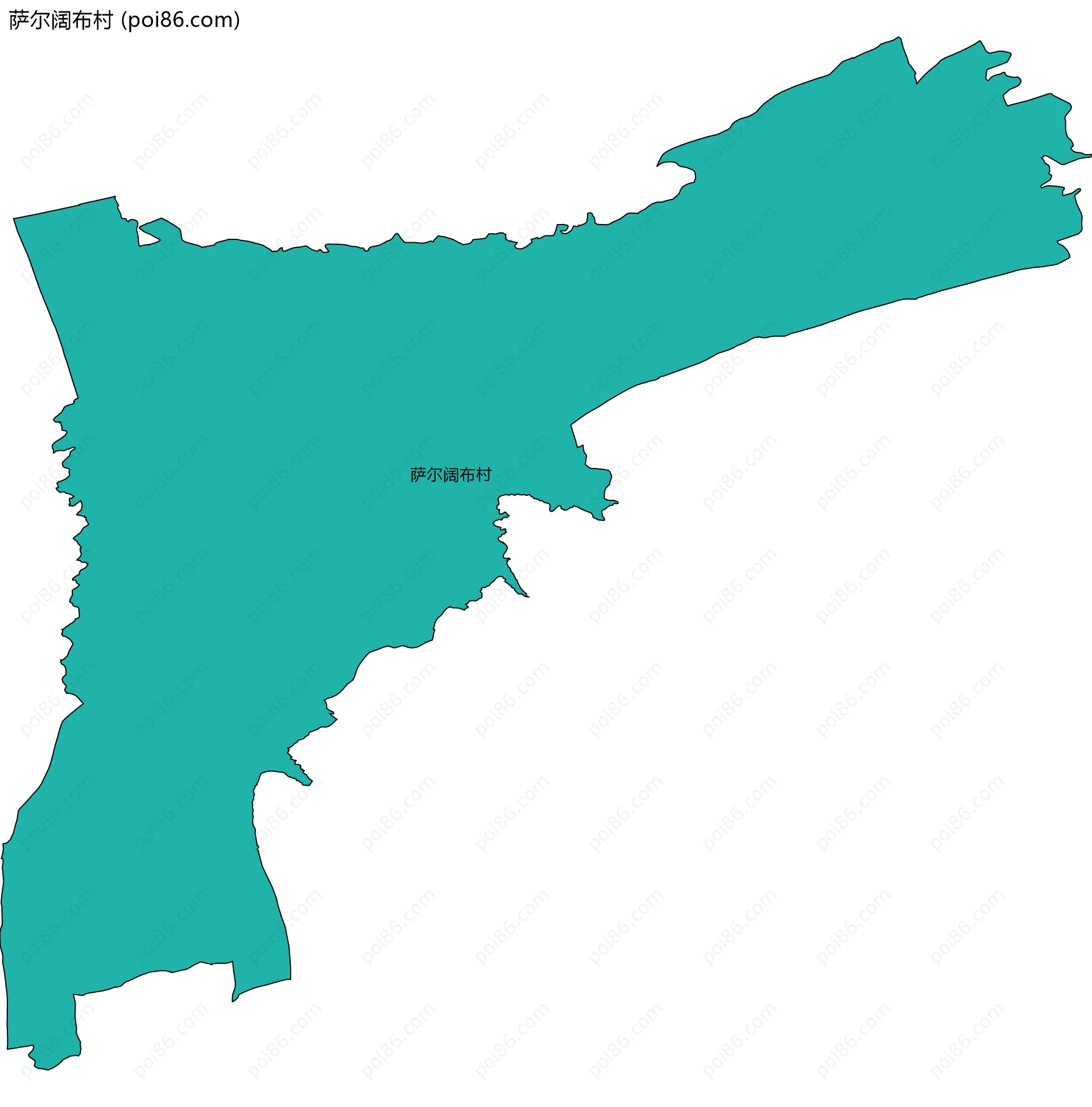 萨尔阔布村边界地图