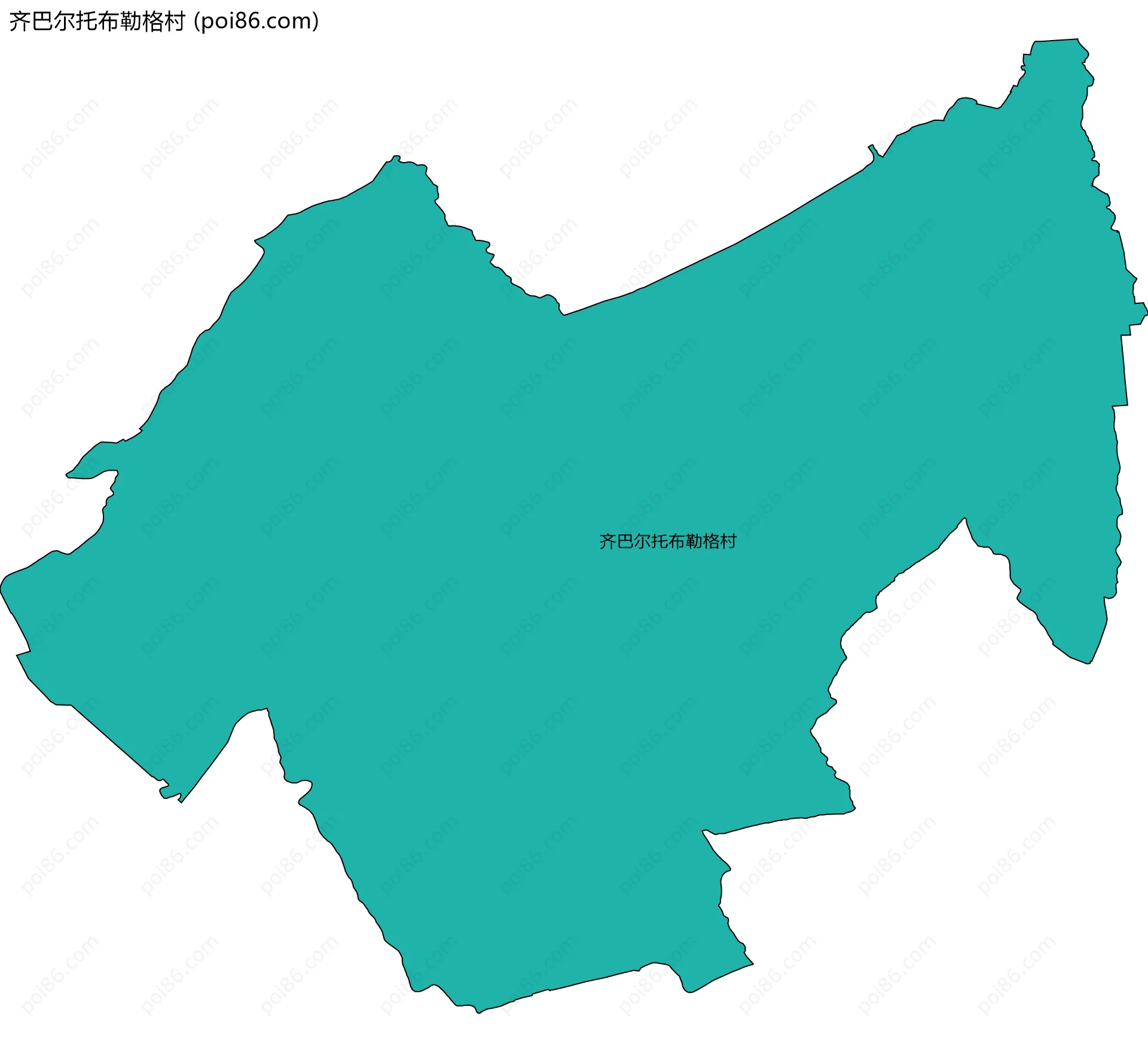 齐巴尔托布勒格村边界地图