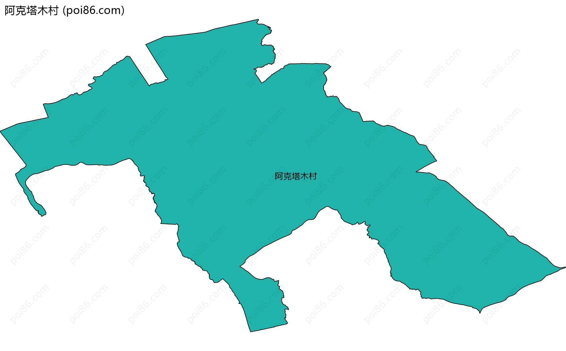 阿克塔木村边界地图