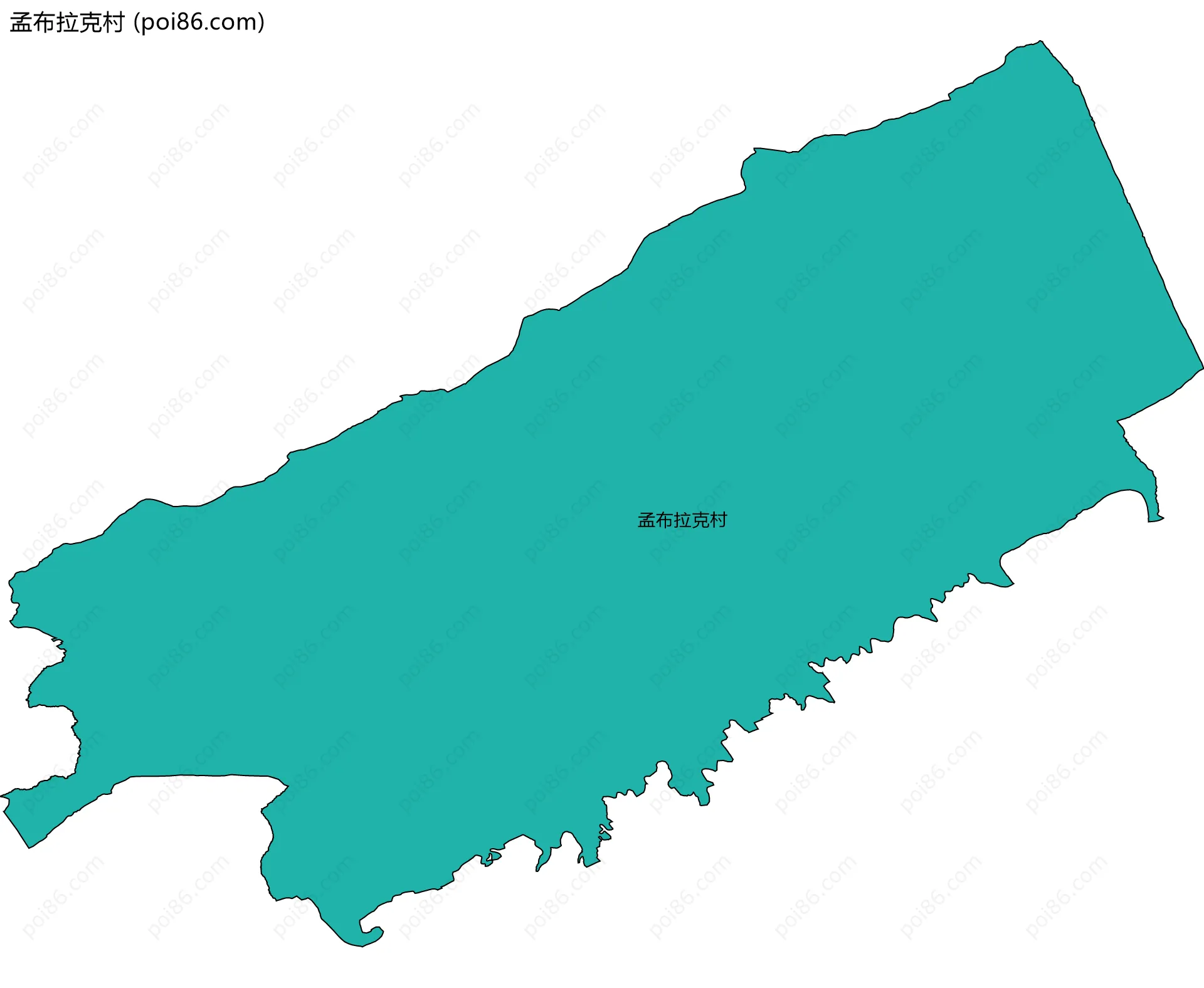 孟布拉克村边界地图