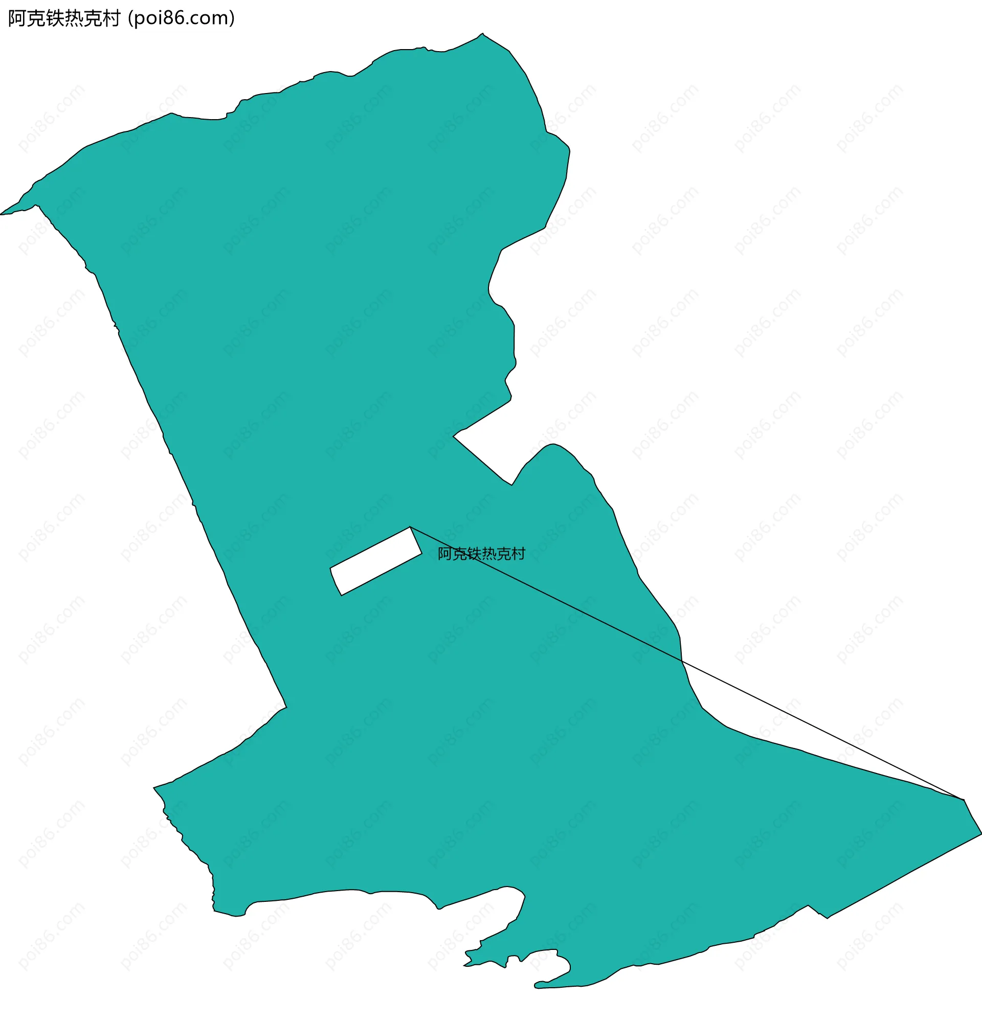 阿克铁热克村边界地图