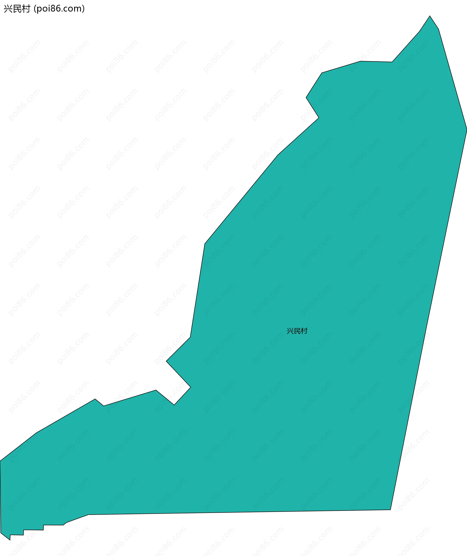 兴民村边界地图