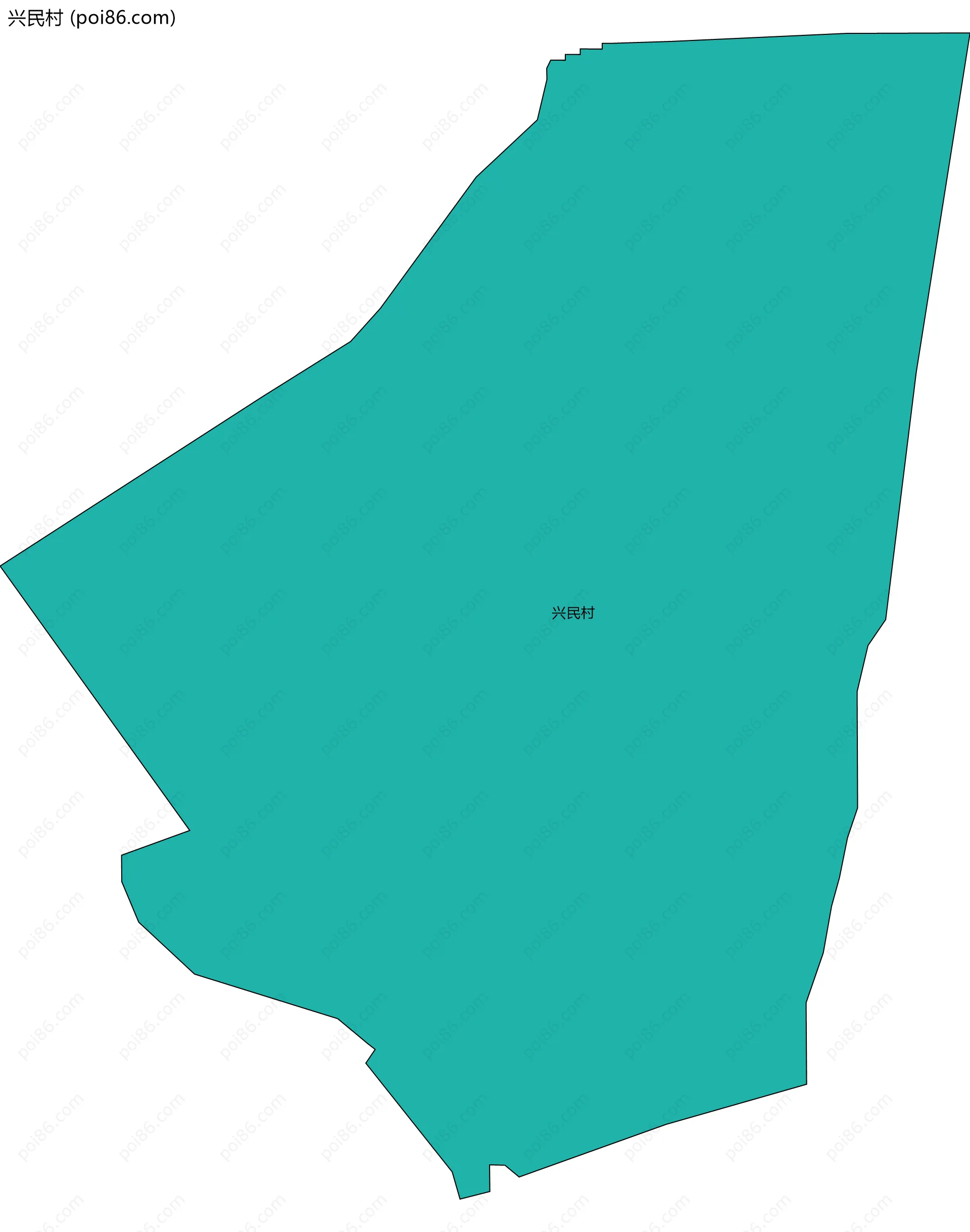 兴民村边界地图