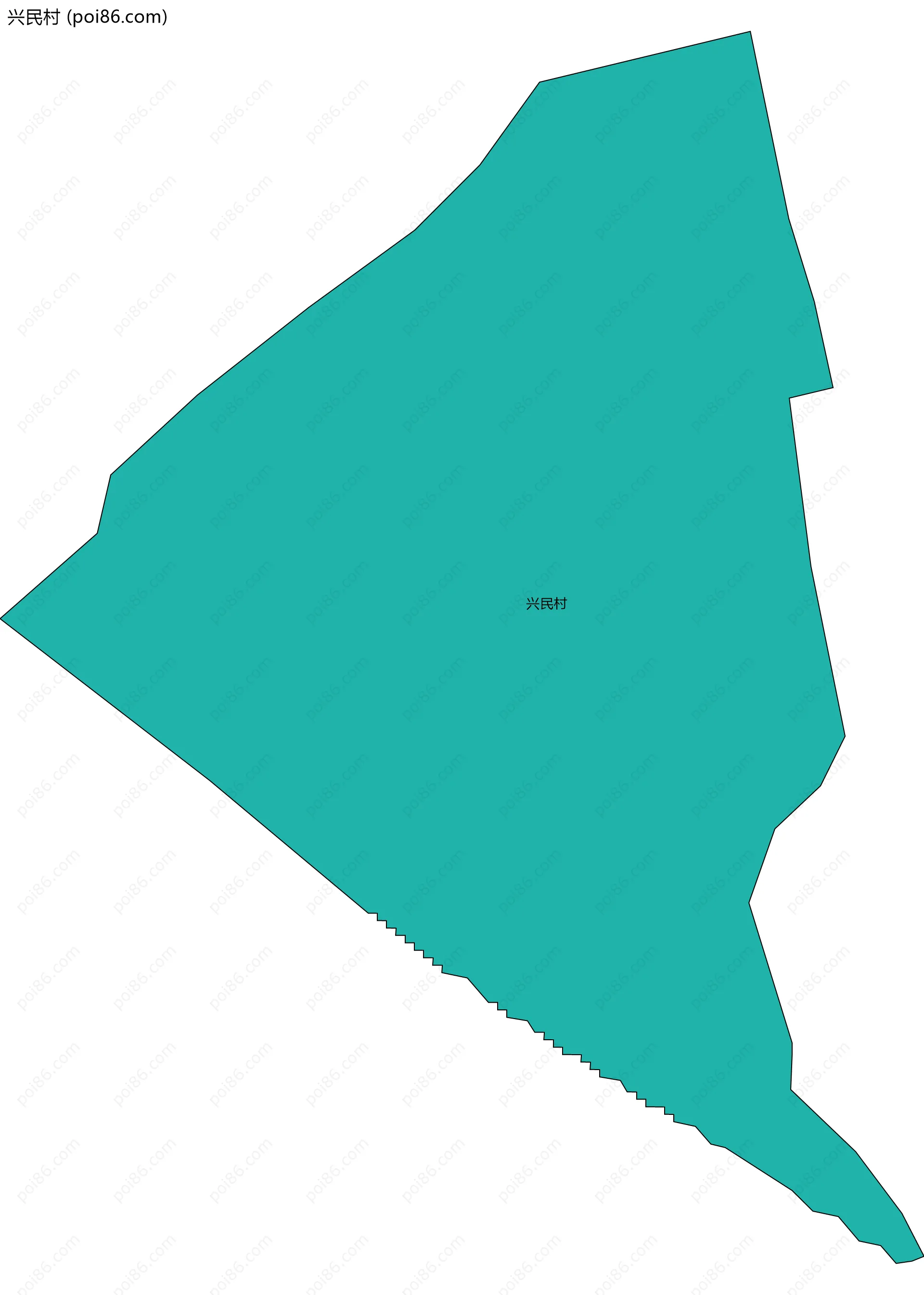 兴民村边界地图