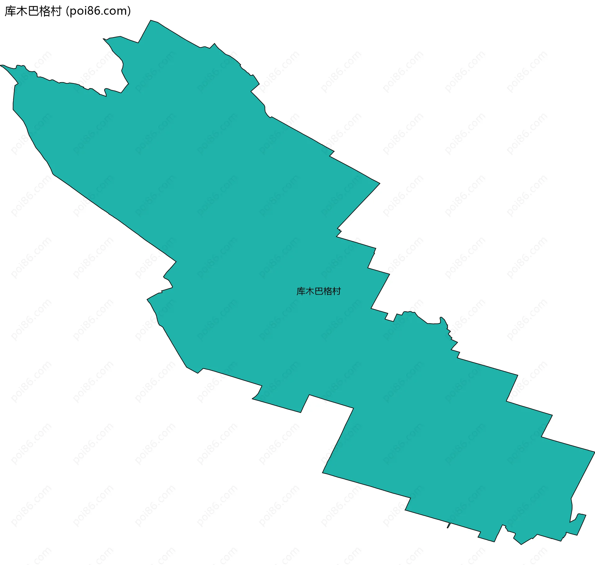 库木巴格村边界地图