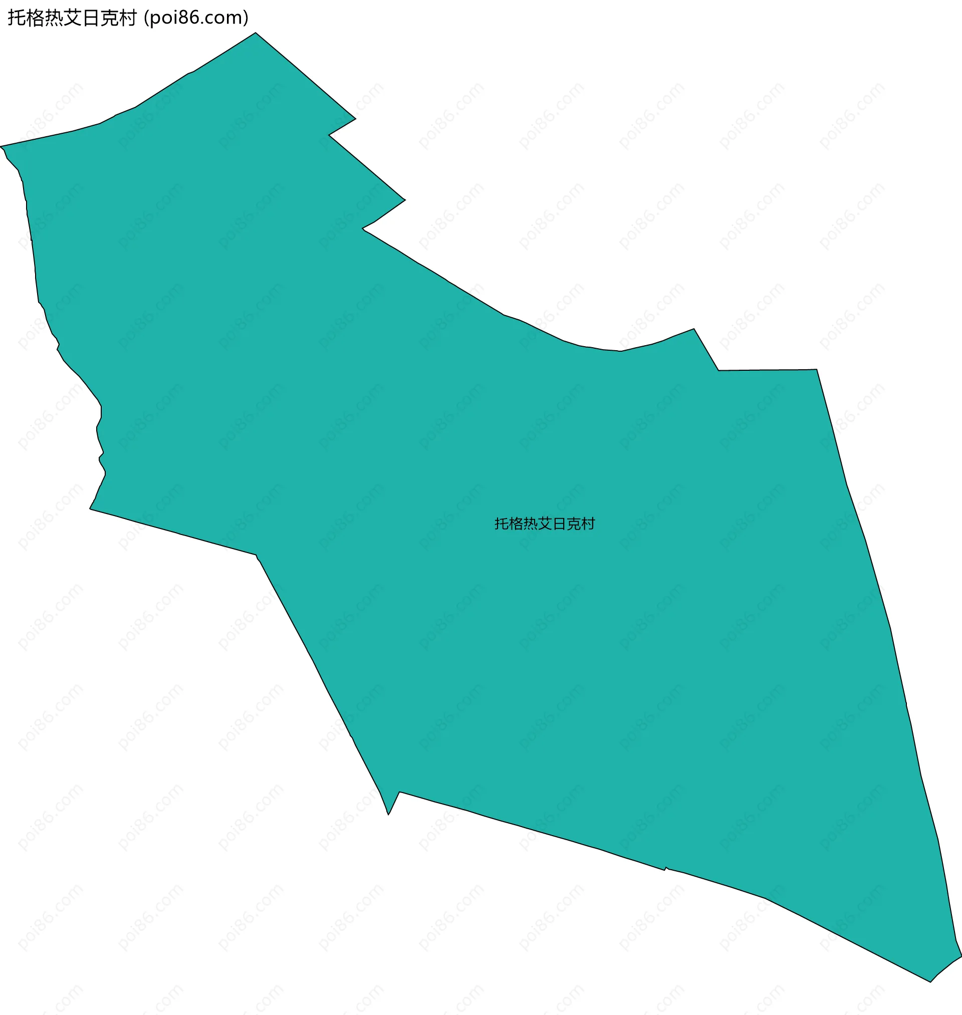 托格热艾日克村边界地图