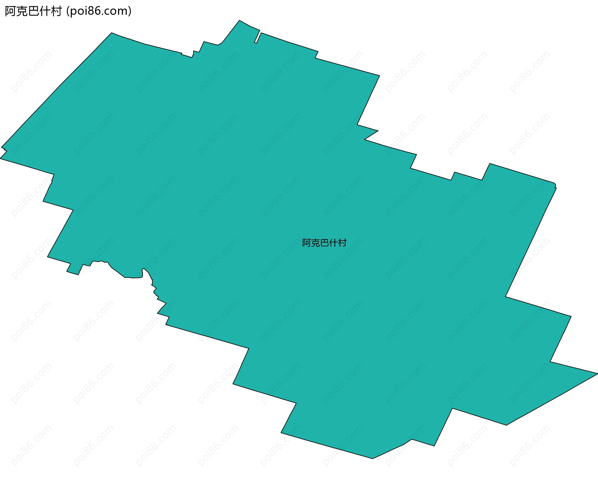 阿克巴什村边界地图