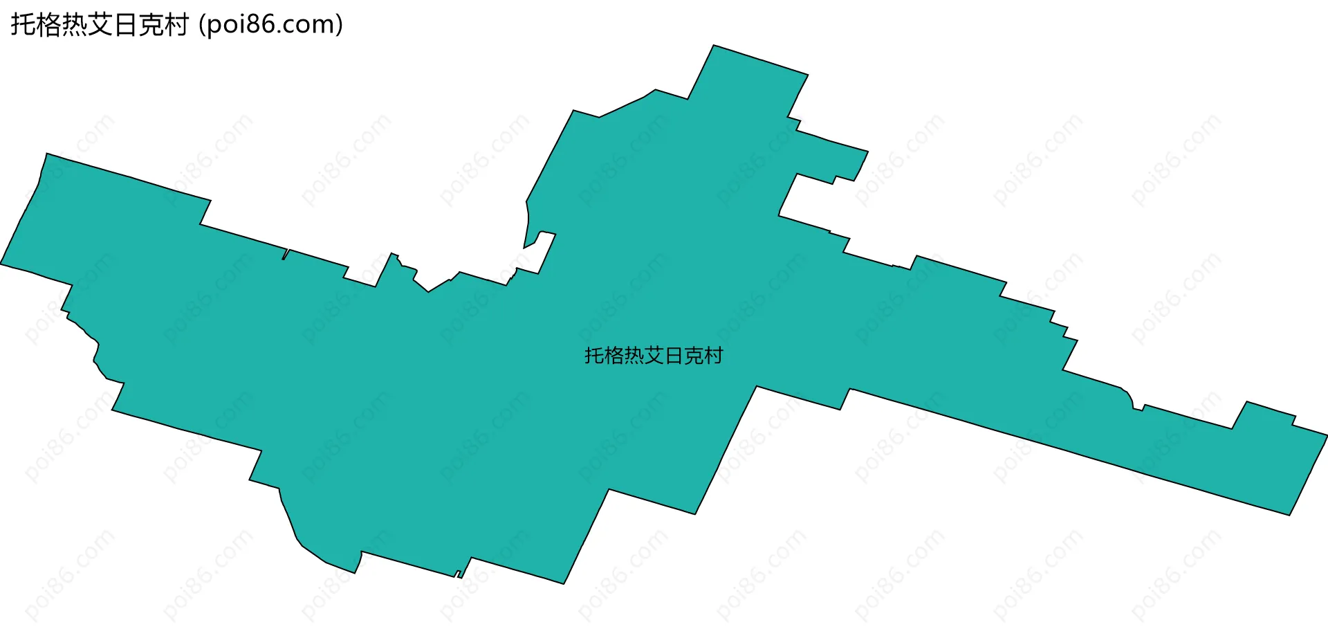 托格热艾日克村边界地图