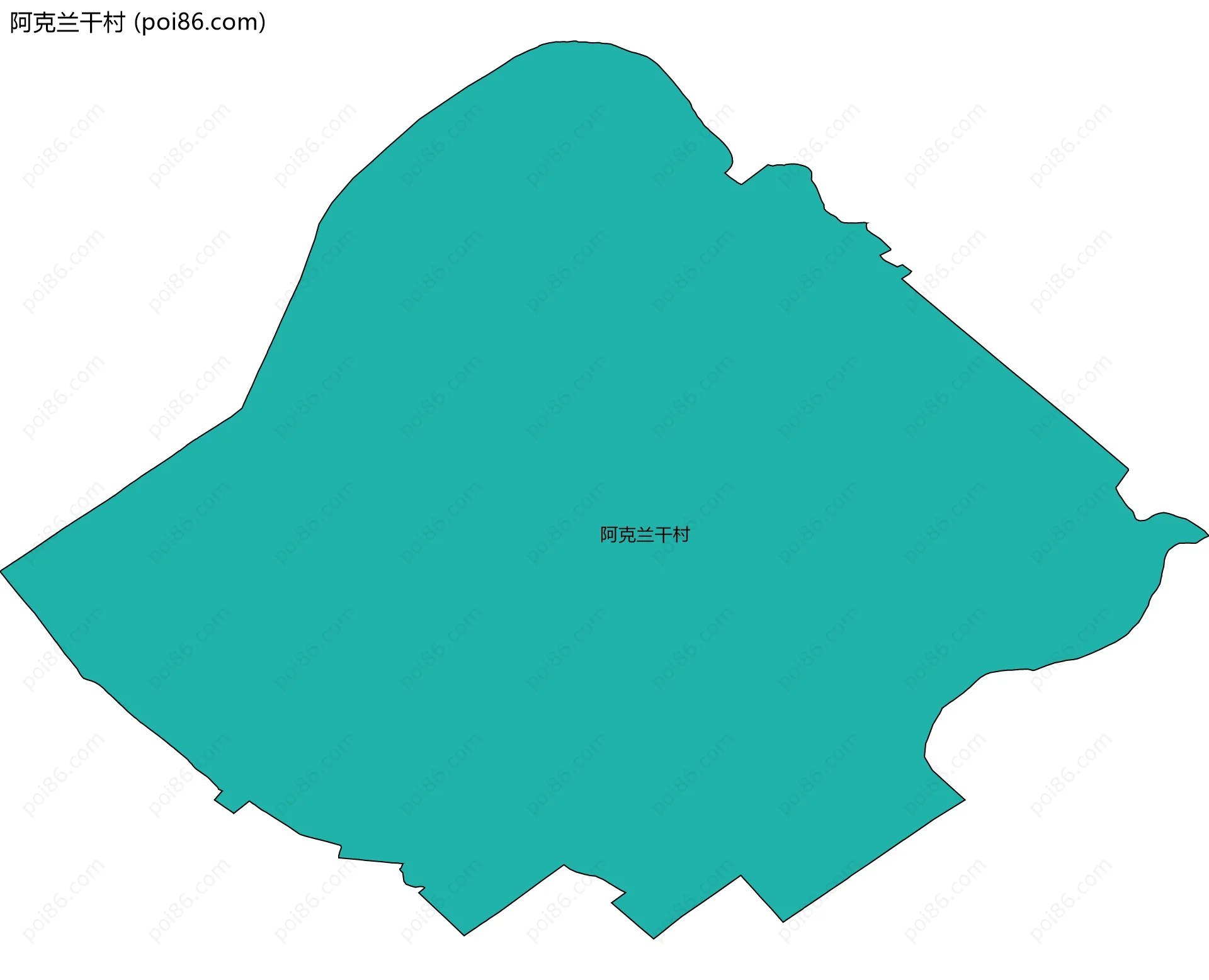阿克兰干村边界地图