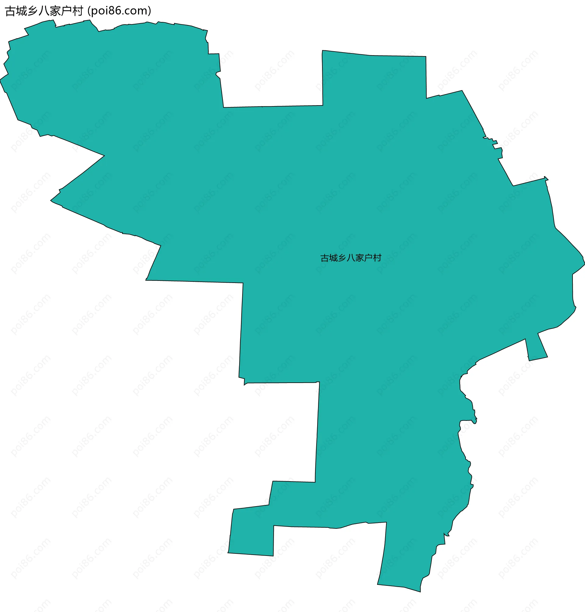 古城乡八家户村边界地图