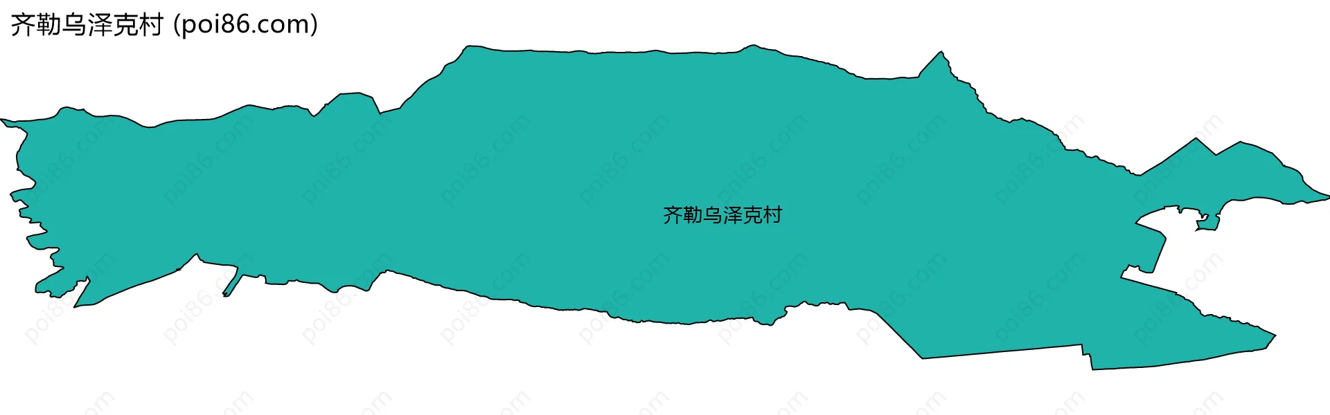 齐勒乌泽克村边界地图