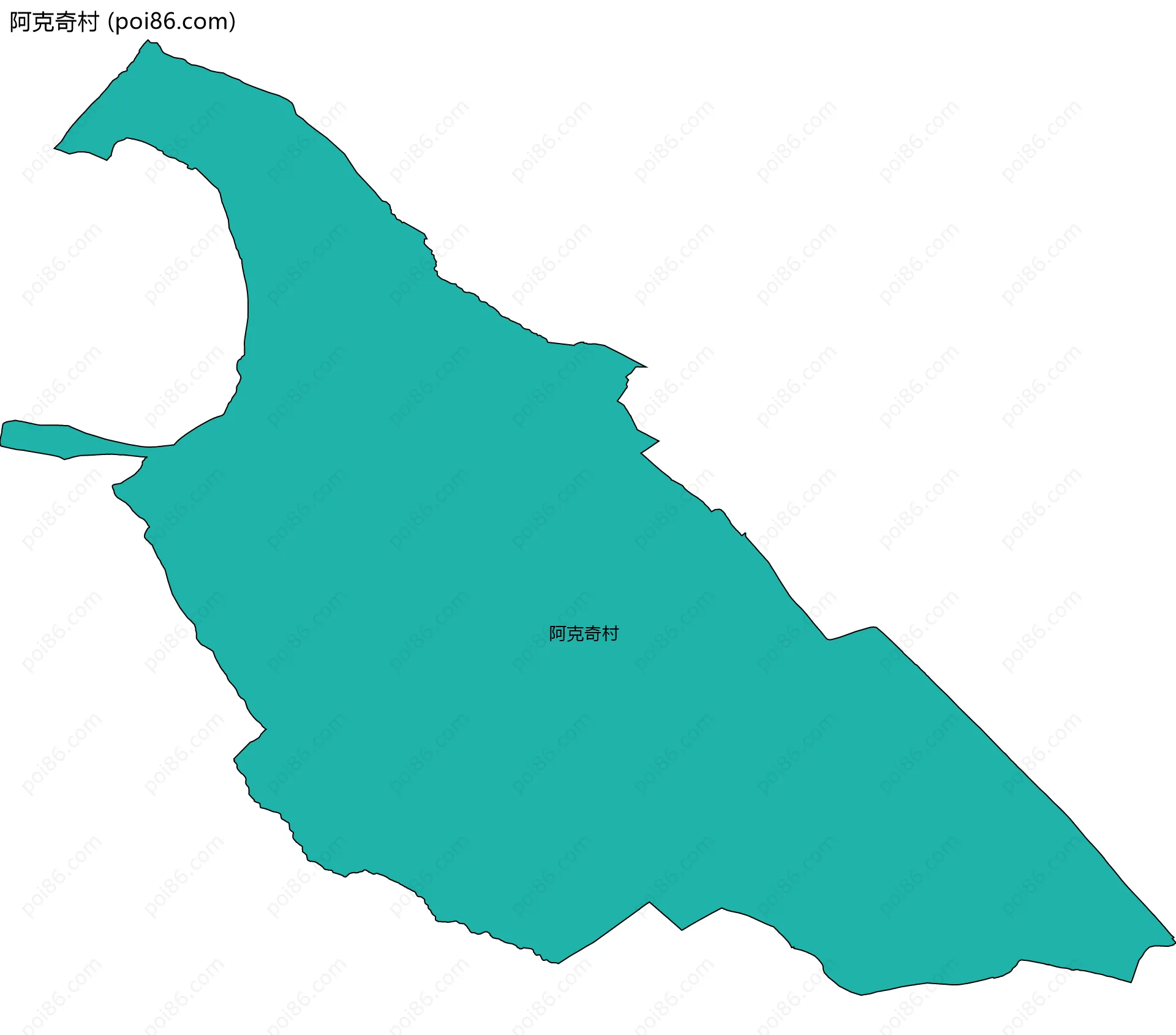 阿克奇村边界地图