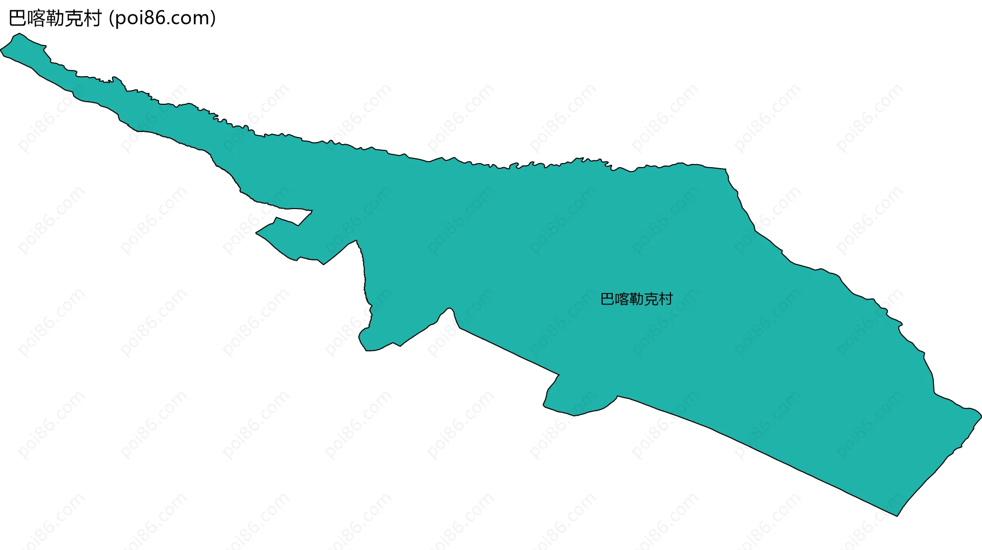 巴喀勒克村边界地图