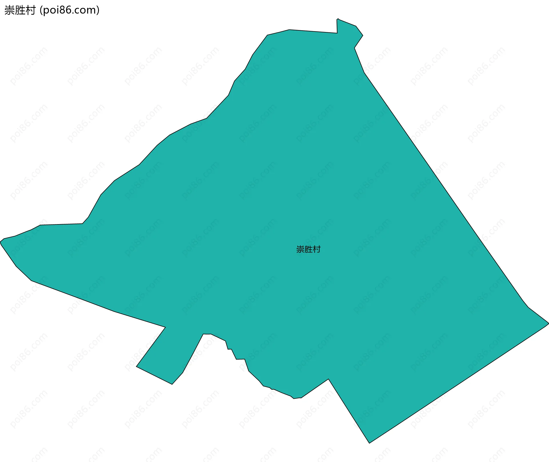 崇胜村边界地图