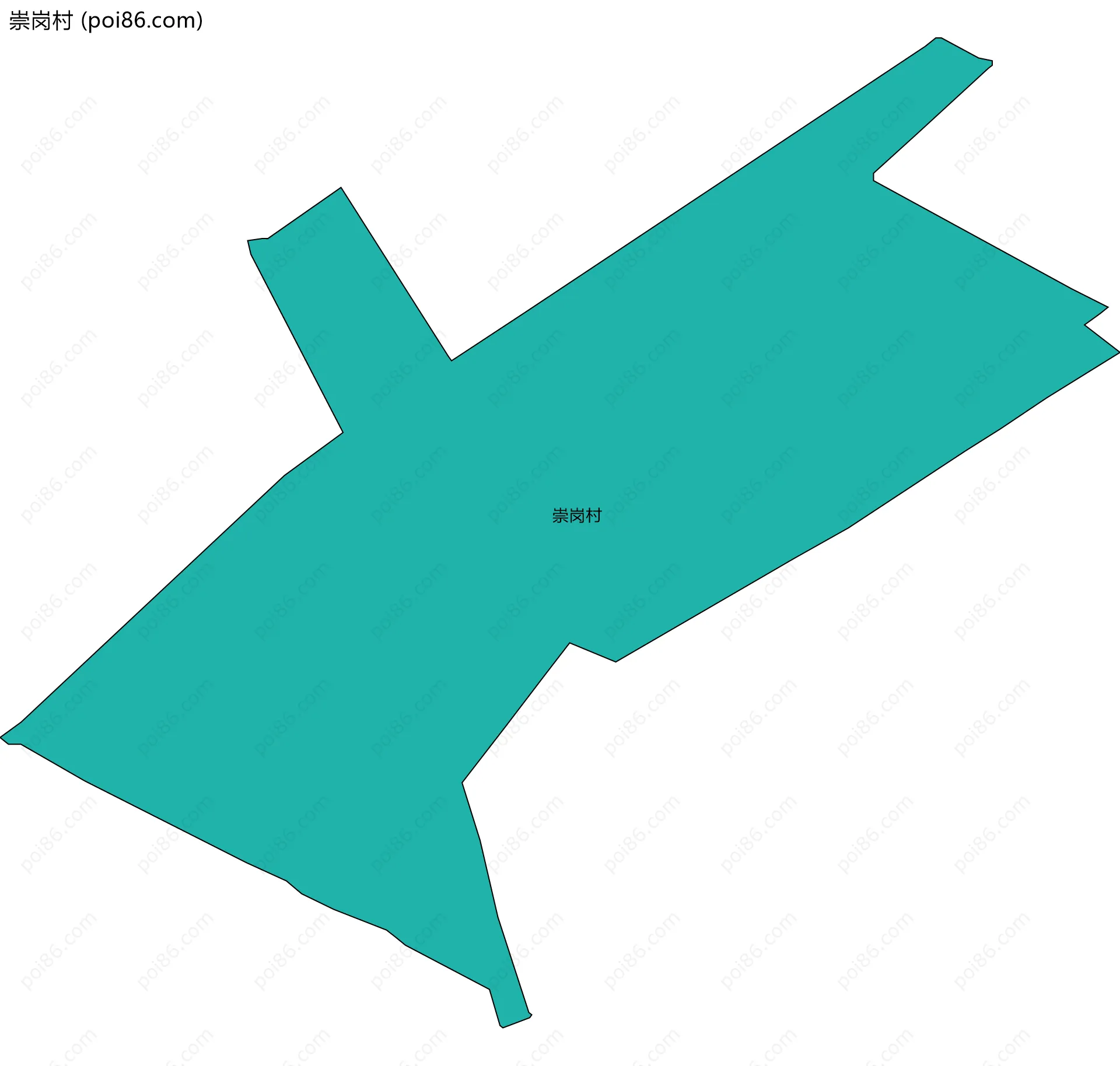 崇岗村边界地图