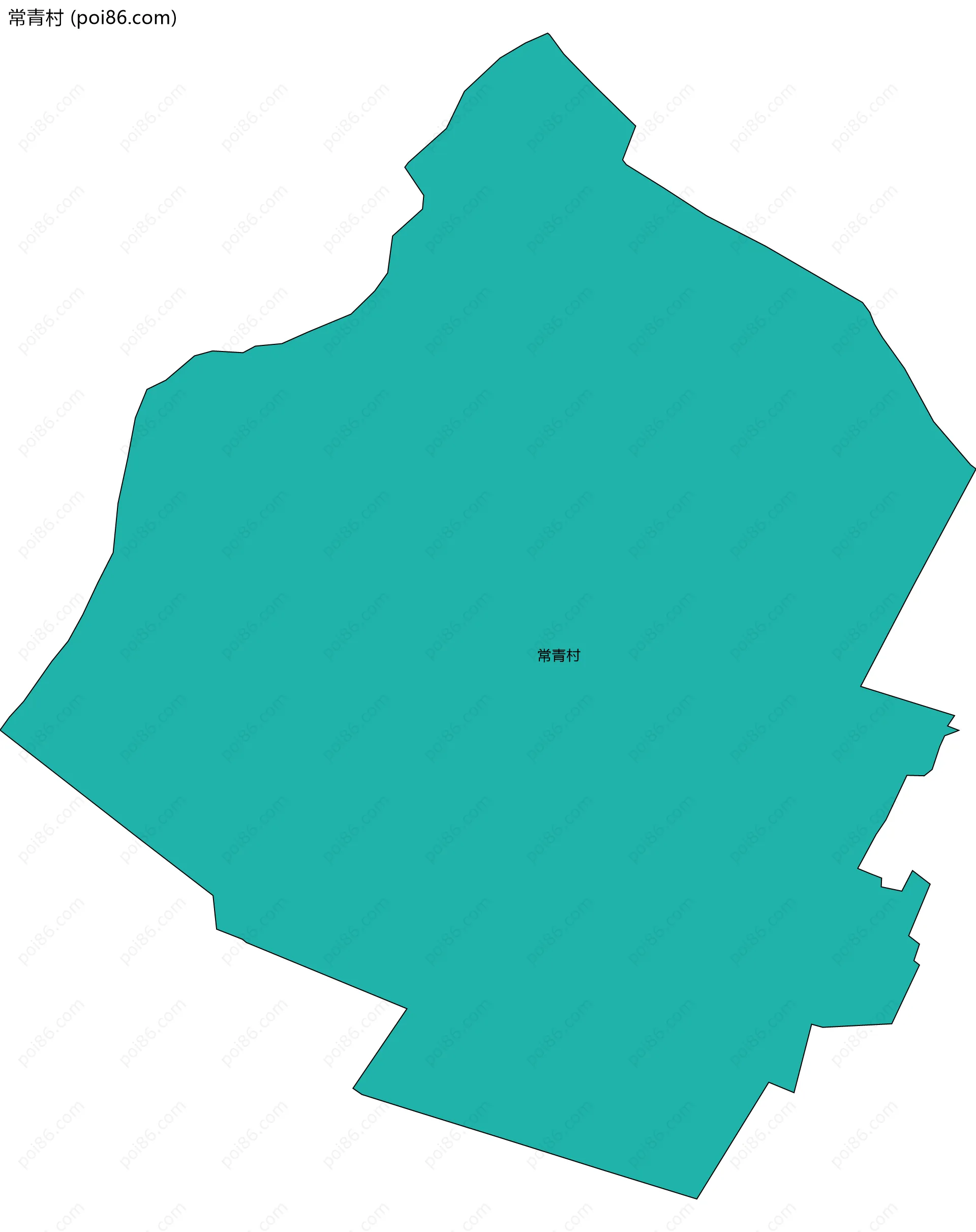 常青村边界地图