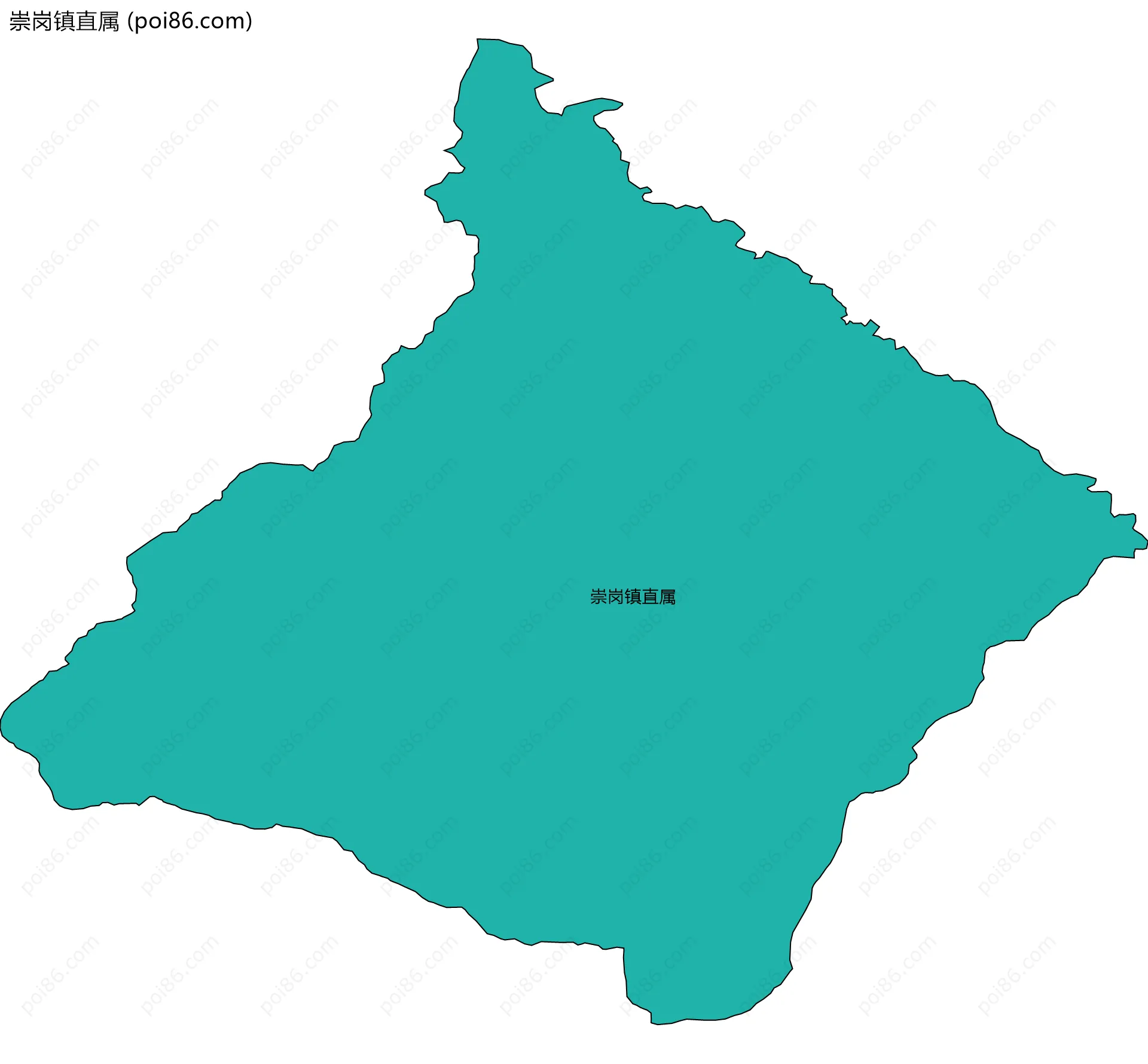 崇岗镇直属边界地图