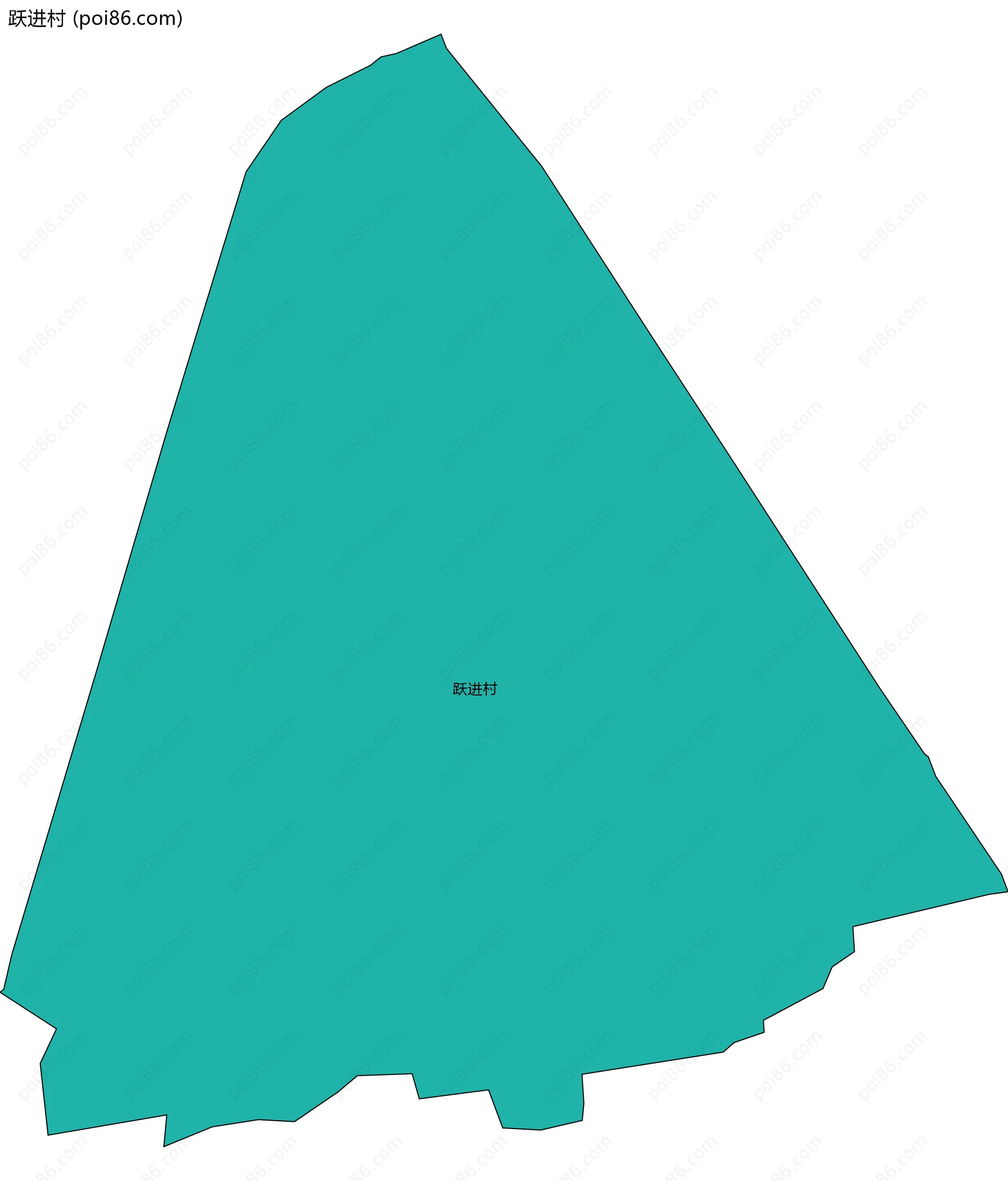 跃进村边界地图