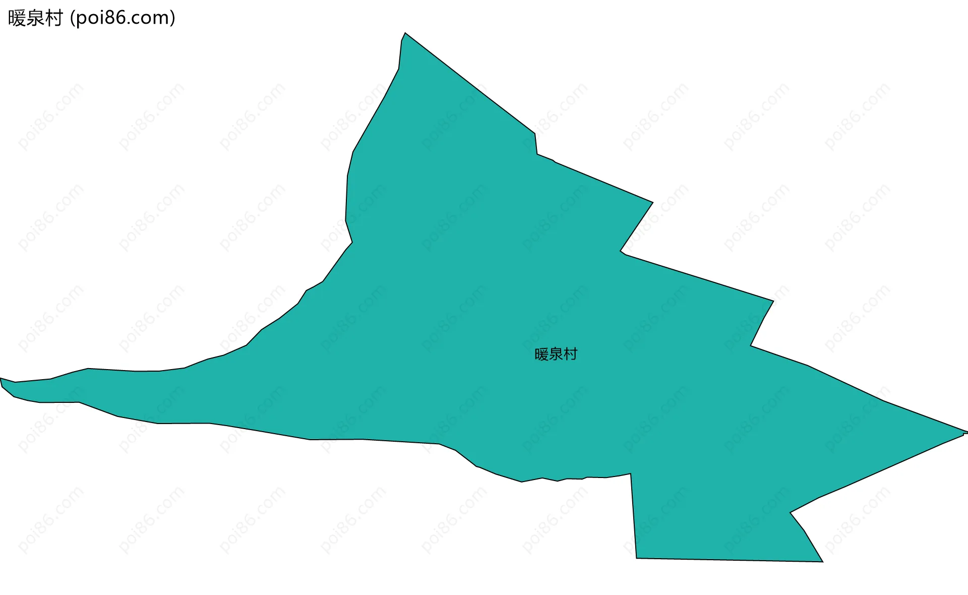 暖泉村边界地图